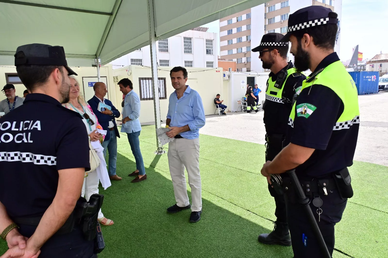 La seguridad de la Gran Regata se coordina desde el Puesto de Mando Avanzado.