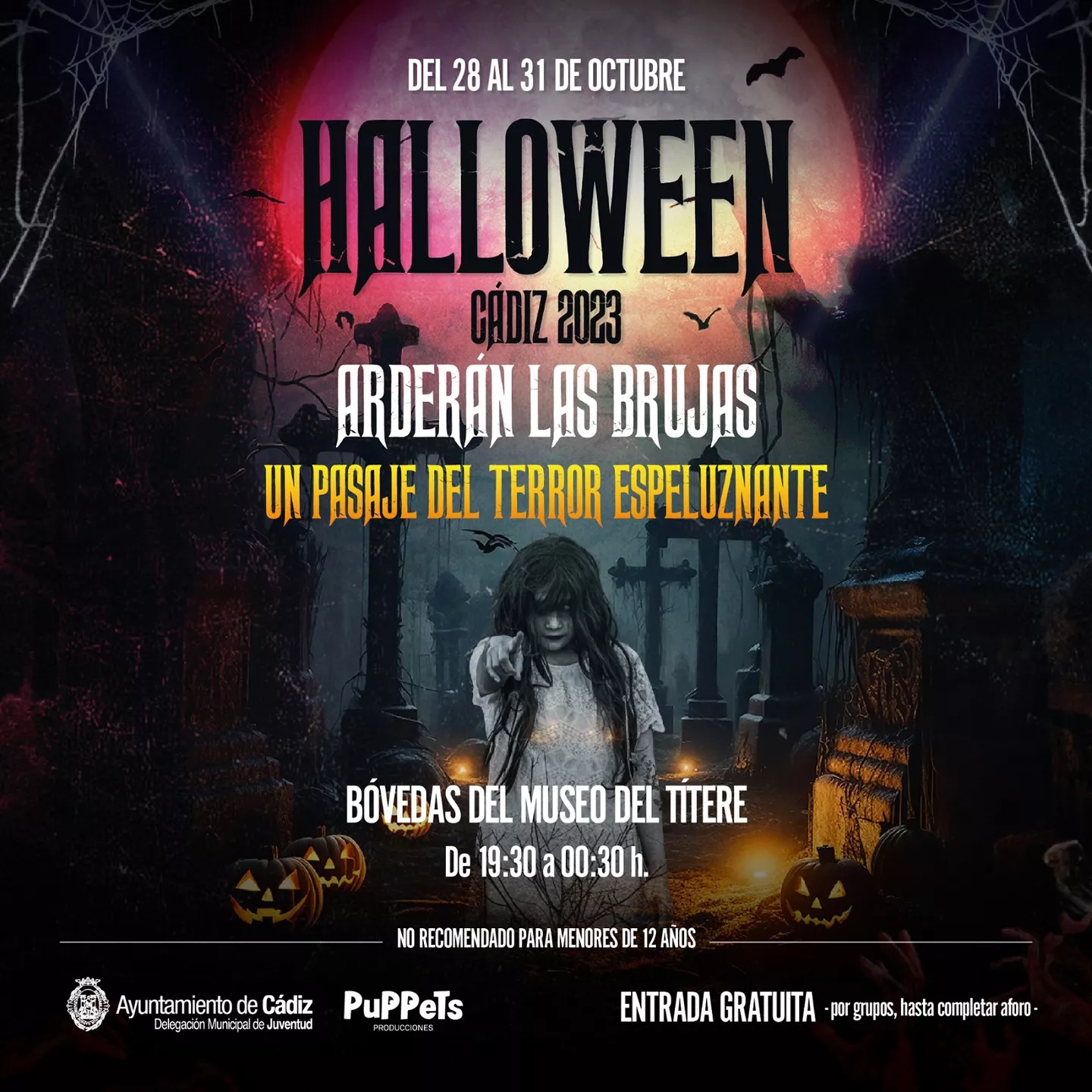 El ayuntamiento de Cádiz ha preparado una amplia agenda de actividades para la festividad de Halloween. El ayuntamiento de Cádiz ha preparado una amplia agenda de actividades para la festividad de Halloween.