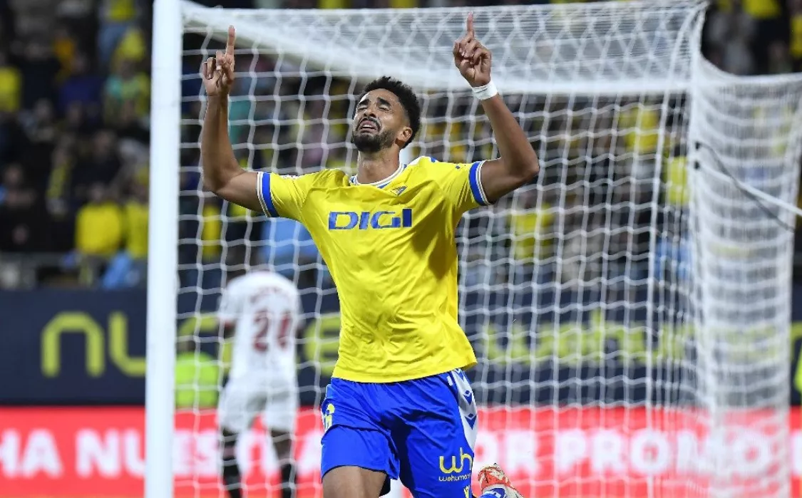 Chris Ramos fue el autor del primer tanto del partido (Foto: Cádiz CF)