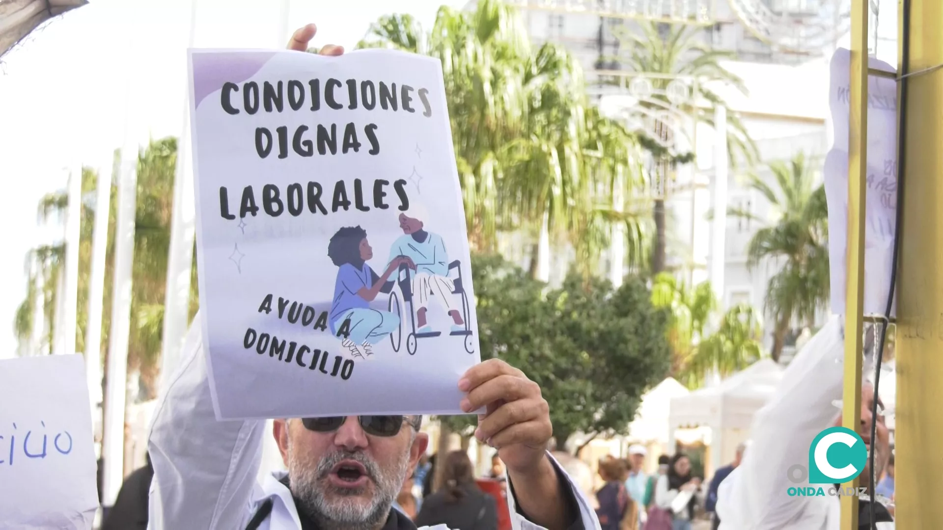 Protesta de la plantilla del servicio de ayuda a domicilio