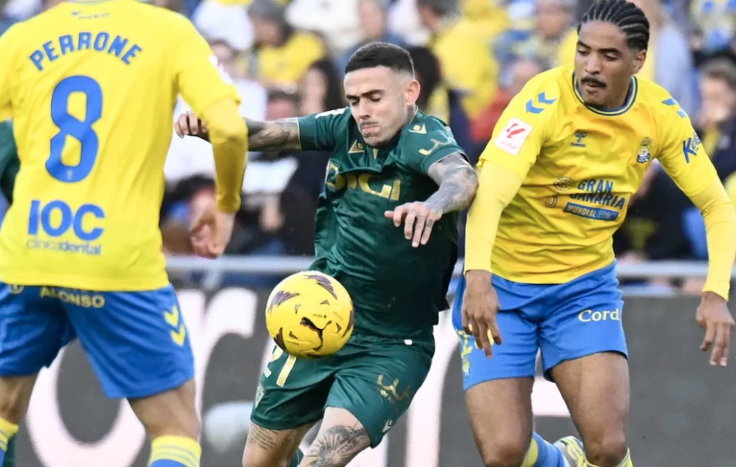 El delantero cadista no pudo finalizar el encuentro ante la UD Las Palmas (Foto: Cádiz CF)