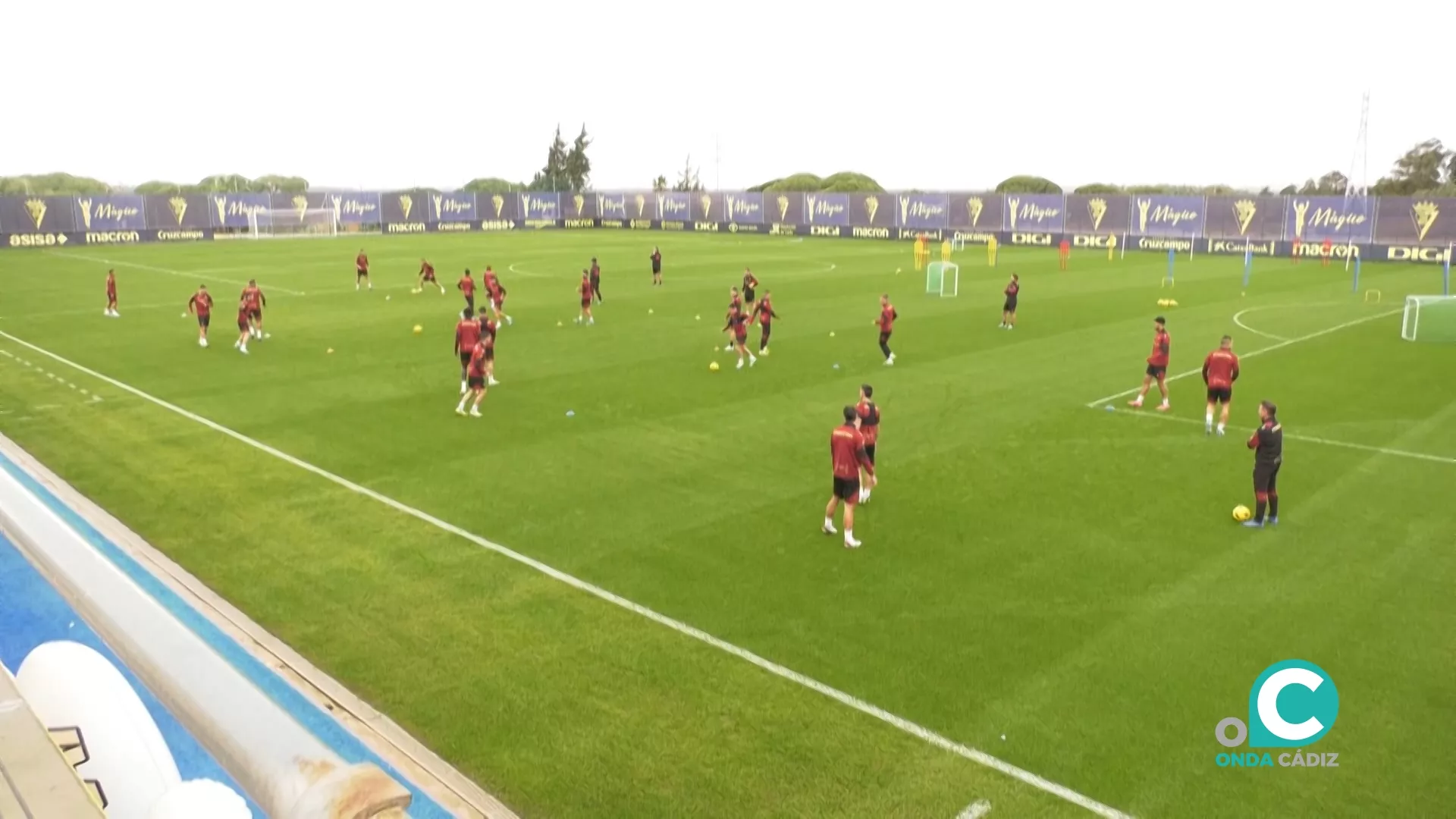 Los amarillos han trabajado a puerta cerrada en la Ciudad Deportiva Bahía de Cádiz