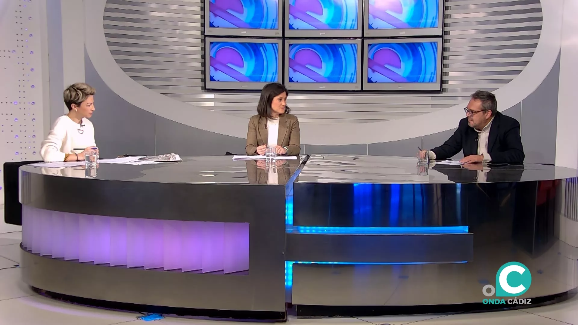 Economistas en su intervención en Onda Cádiz TV. Economistas en su intervención en Onda Cádiz TV.
