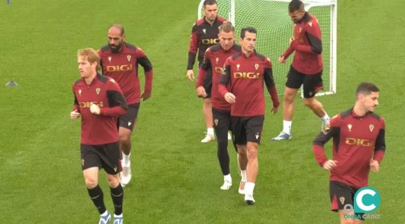 Luis Hernández durante una sesión de entrenamiento esta temporada 