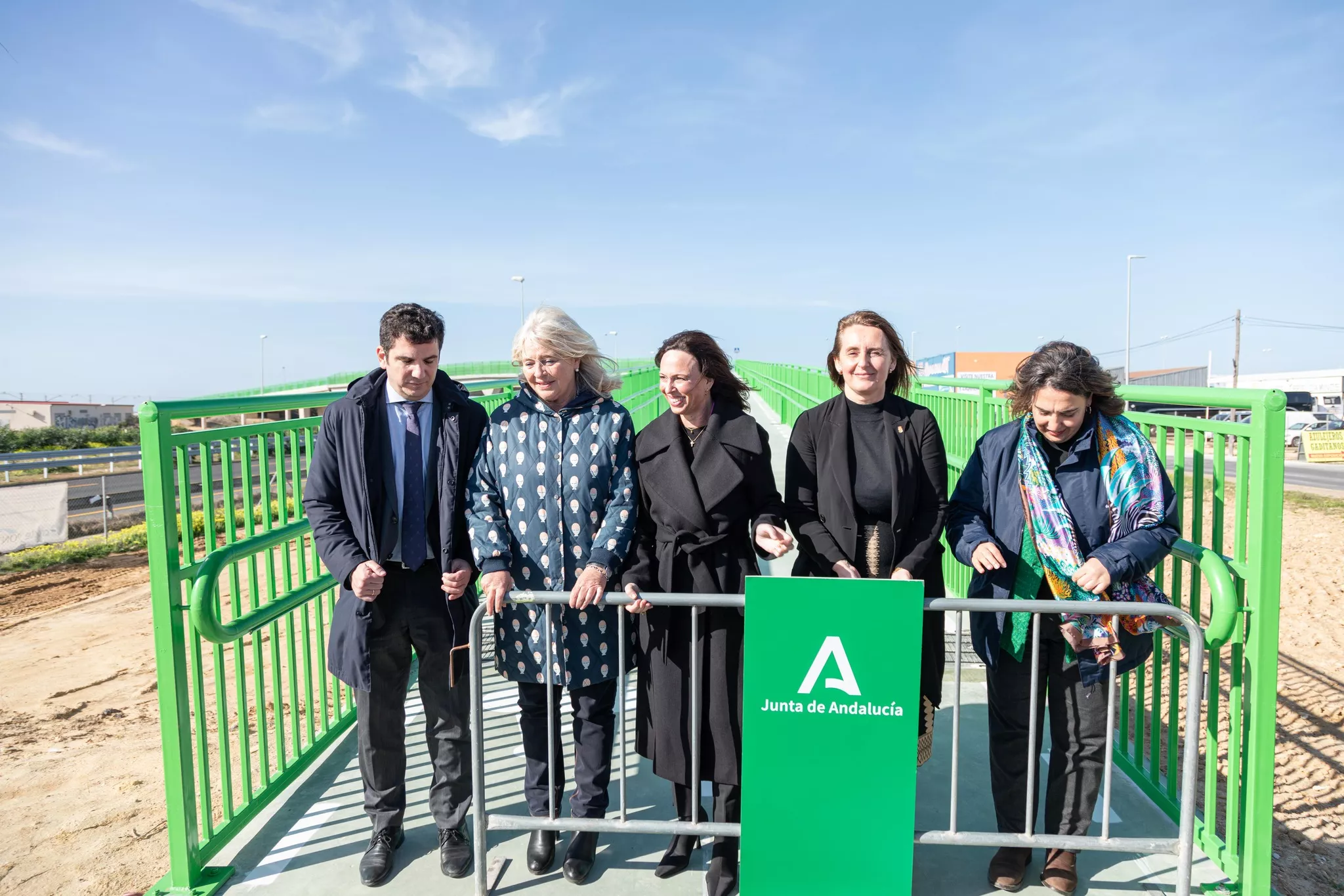 Inauguración de la pasarela ciclopeatonal.