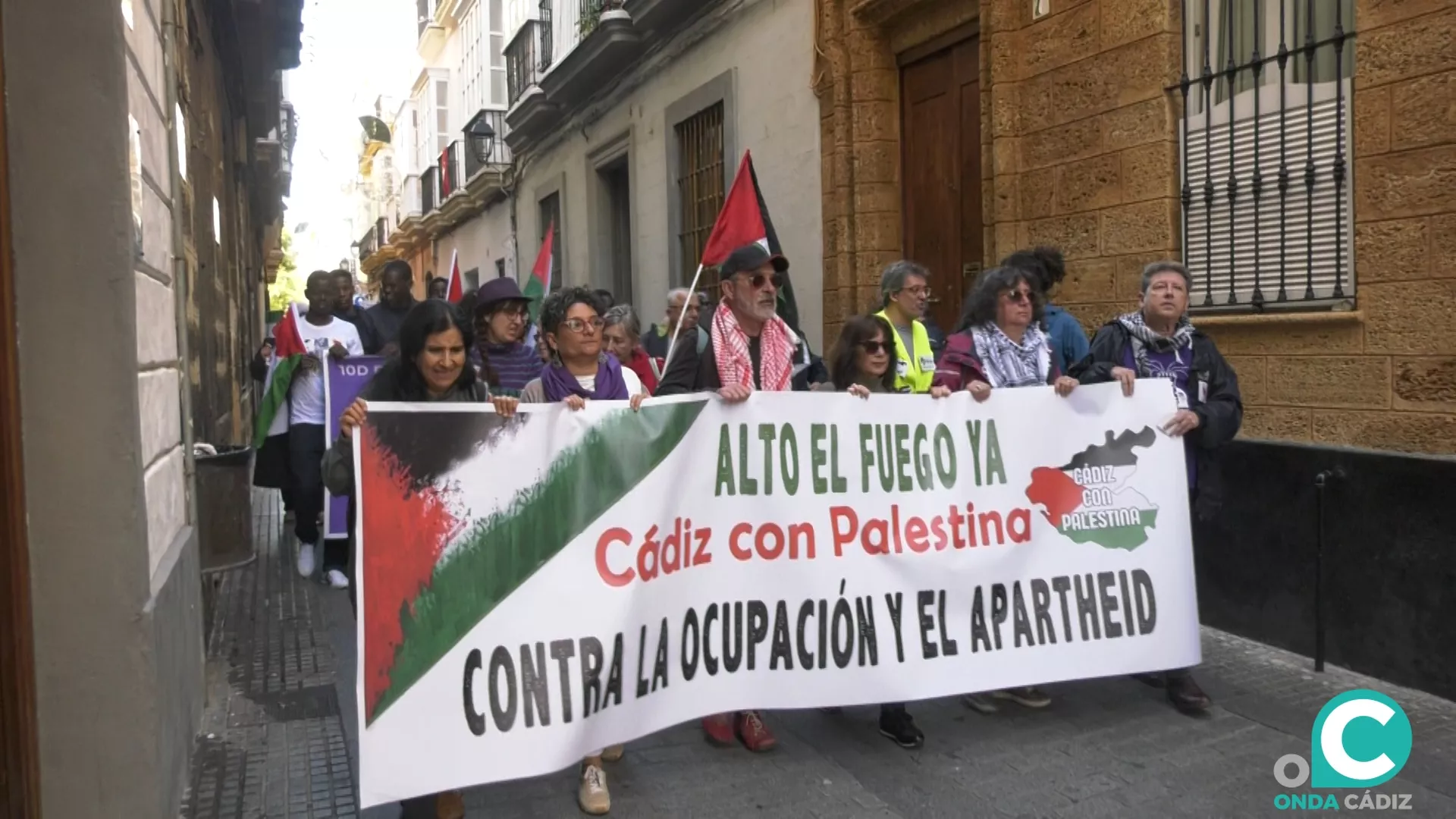 Manifestación de la plataforma Cádiz con Palestina por las calles de la ciudad. Manifestación de la plataforma Cádiz con Palestina por las calles de la ciudad.