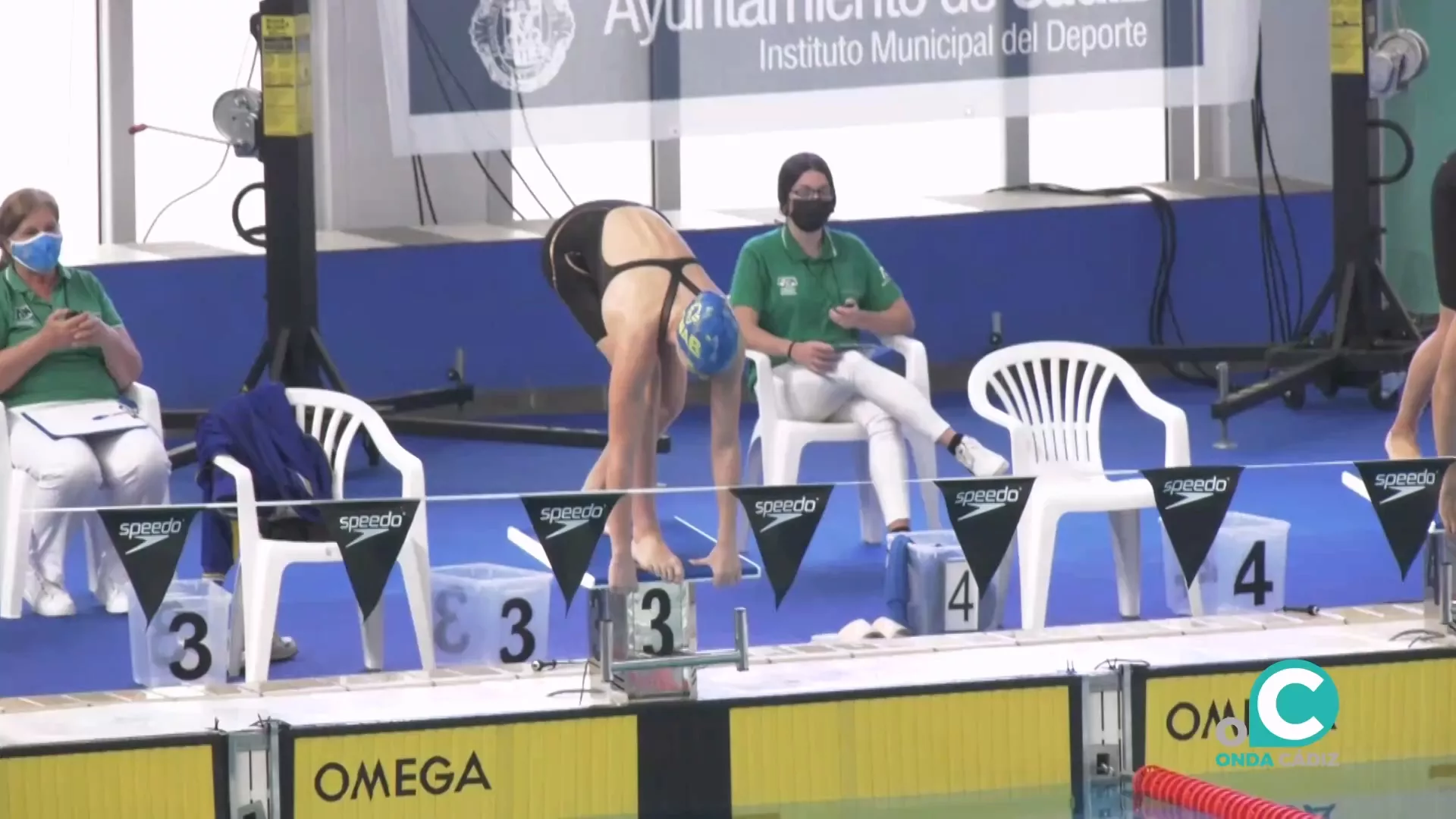 Imagen de archivo de un Campeonato de Natación en la Piscina Ciudad de Cádiz. 