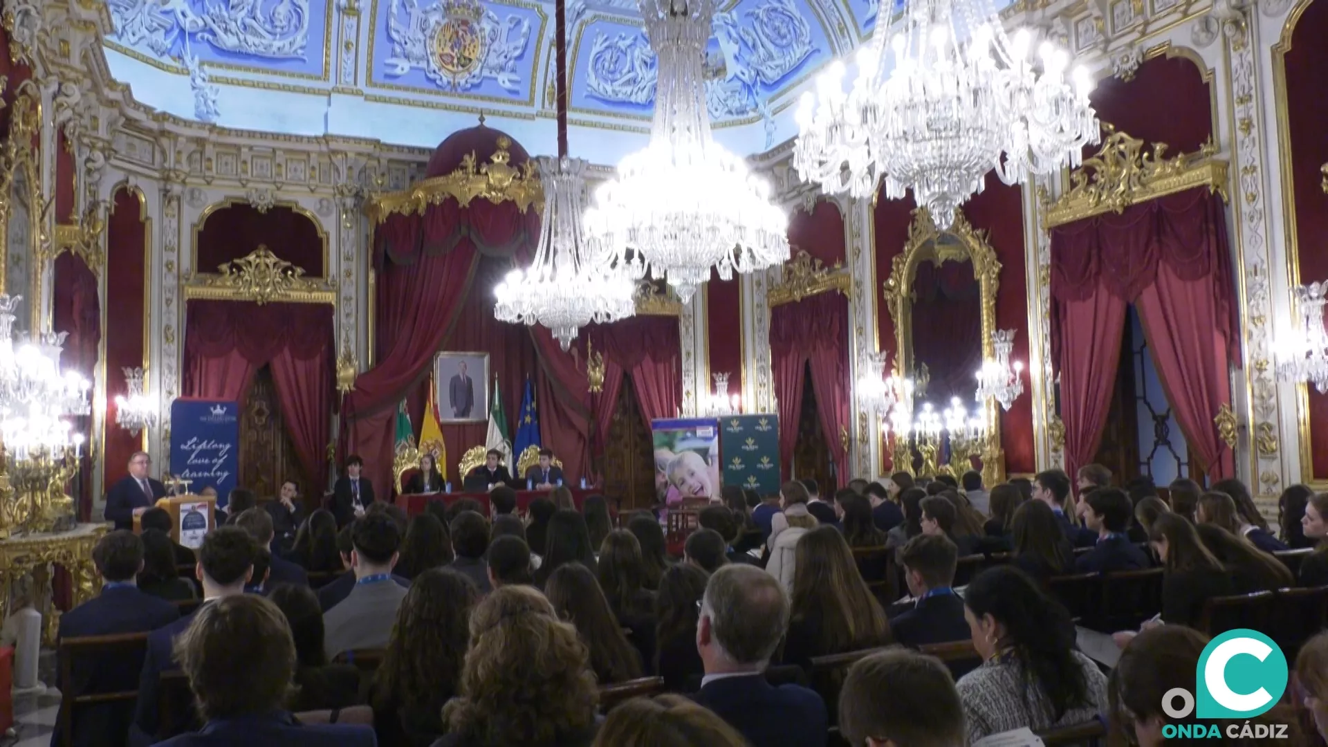 Acto de clausura de la V edición del Modelo de Parlamento Europeo en la Diputación de Cádiz. 