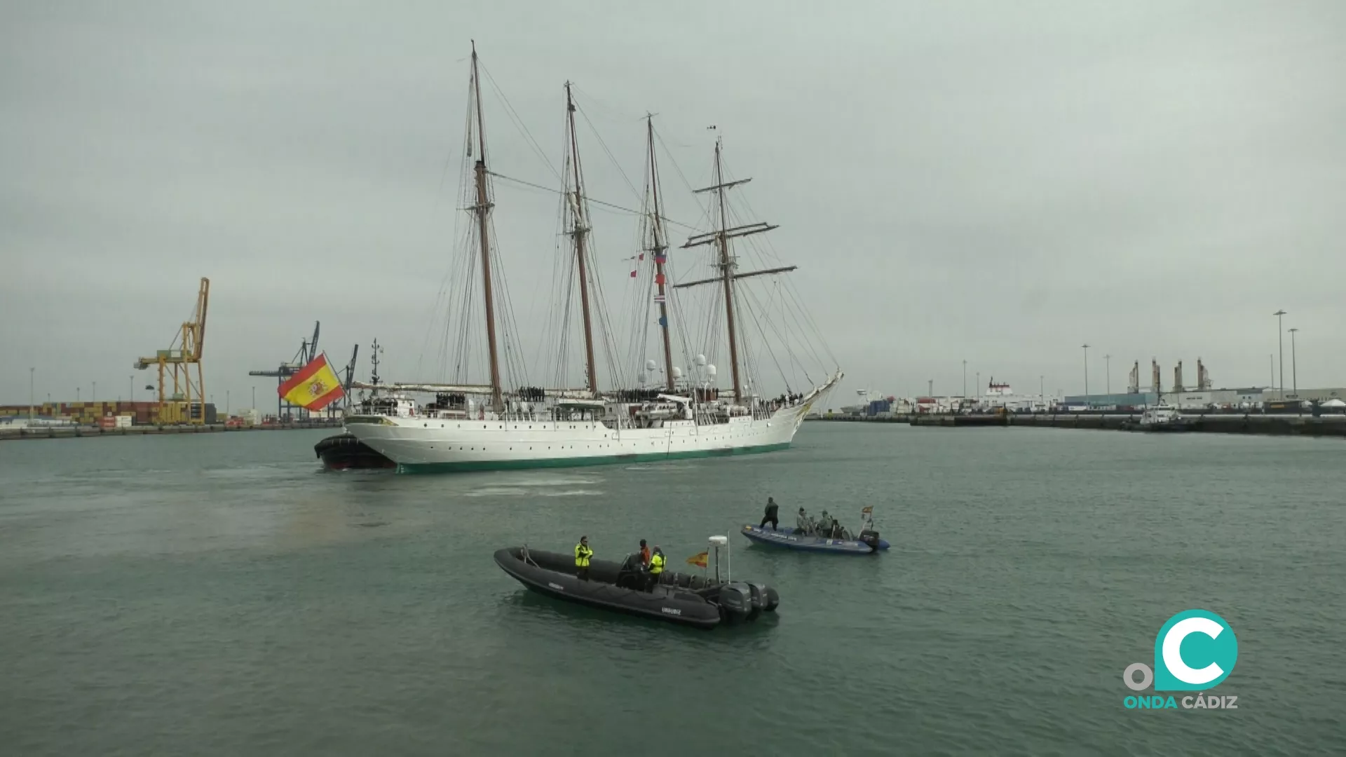 Despedida de Elcano en el muelle de Cádiz. 