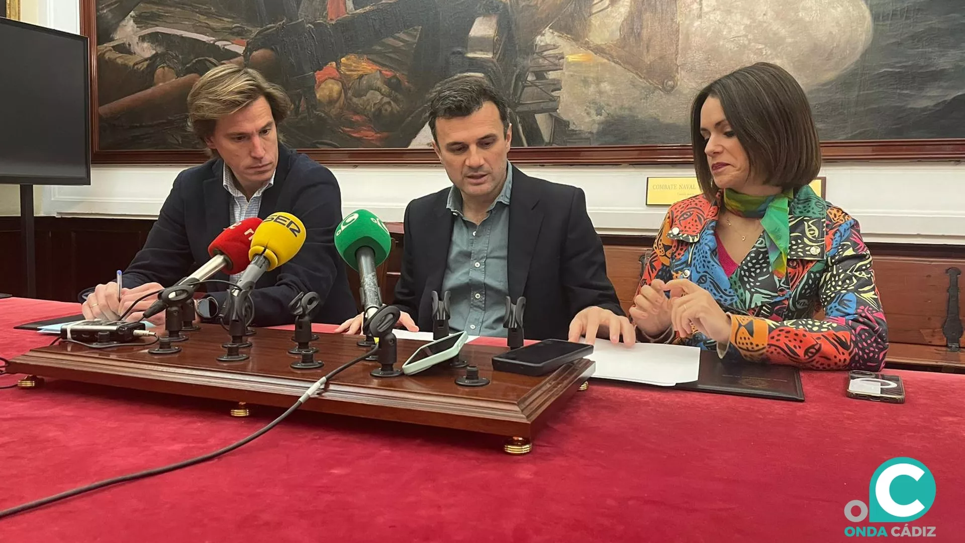 Bruno García preside la rueda de prensa posterior a la Junta de Gobierno Local. 