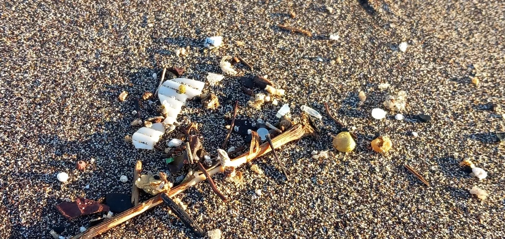 Imagen de archivo de pellets en la playa de Bajamar, en Tenerife.