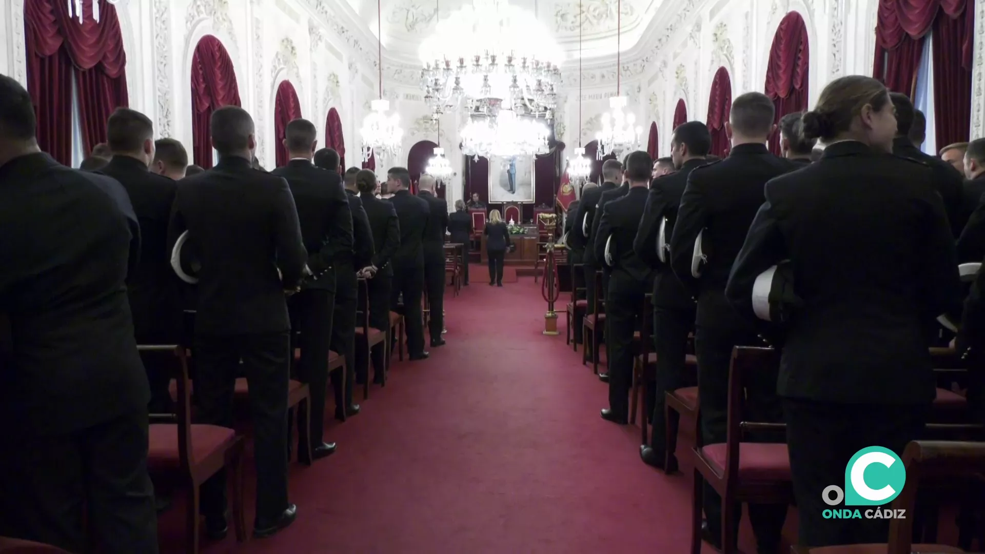 Acto de recepción en el Salón de Plenos del Ayuntamiento de Cádiz