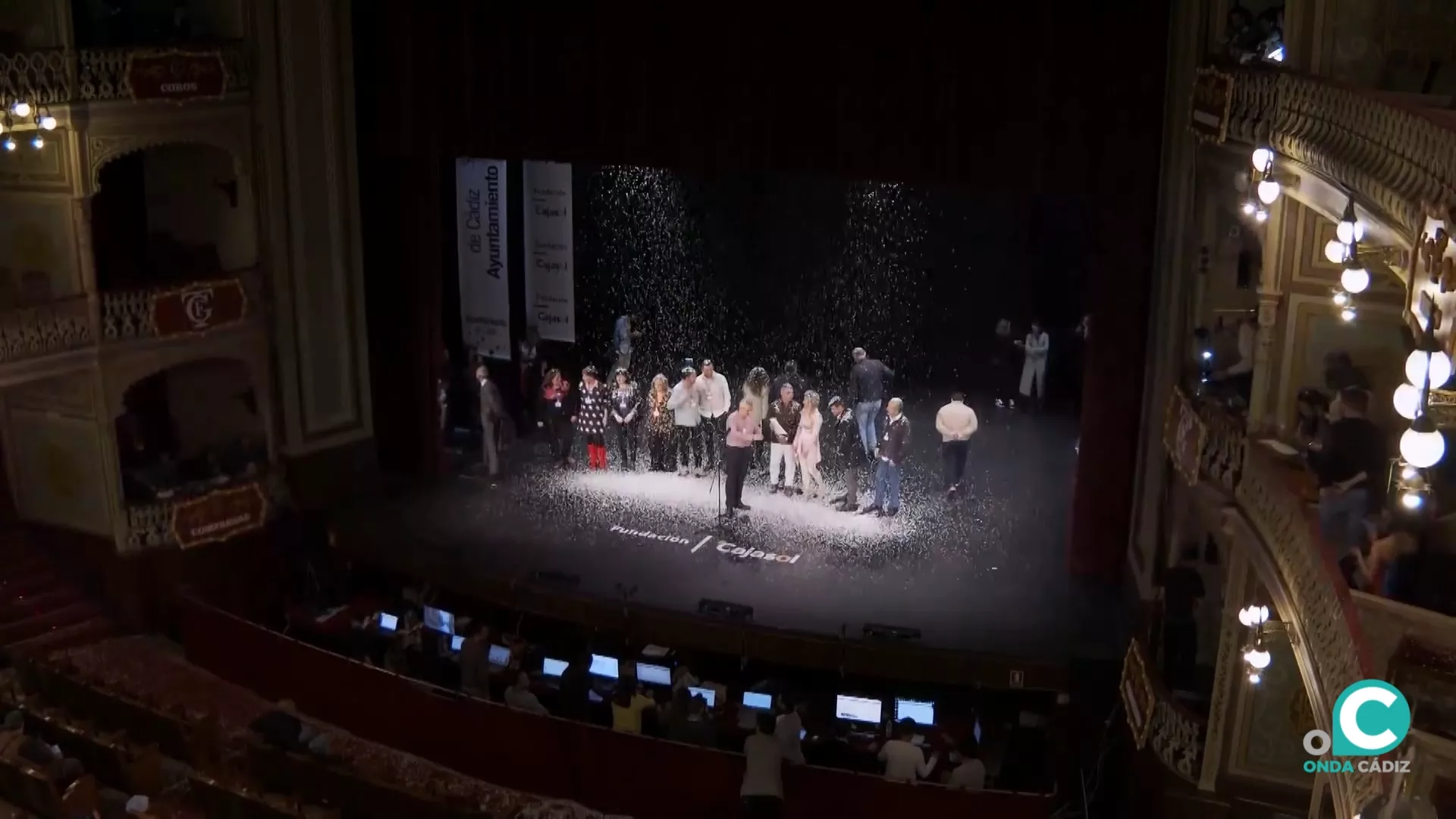 Momento del fallo del jurado en el Gran Teatro Falla. 