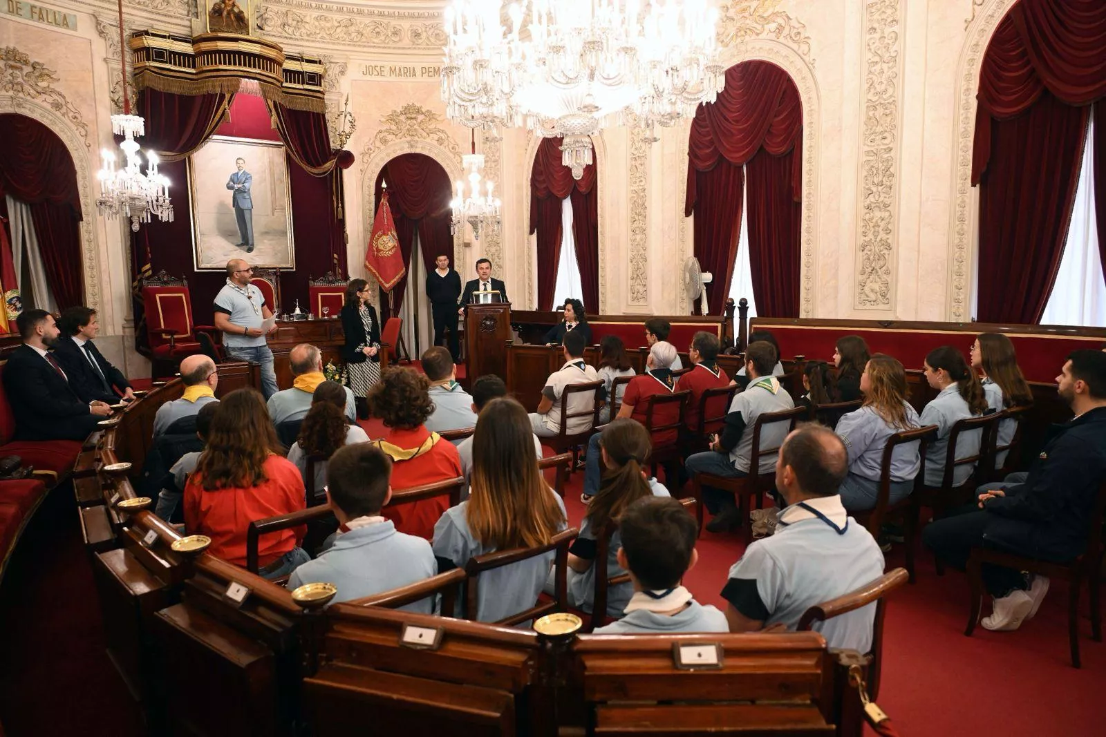 Imagen del acto institucional en el Salón de Plenos del Ayuntamiento