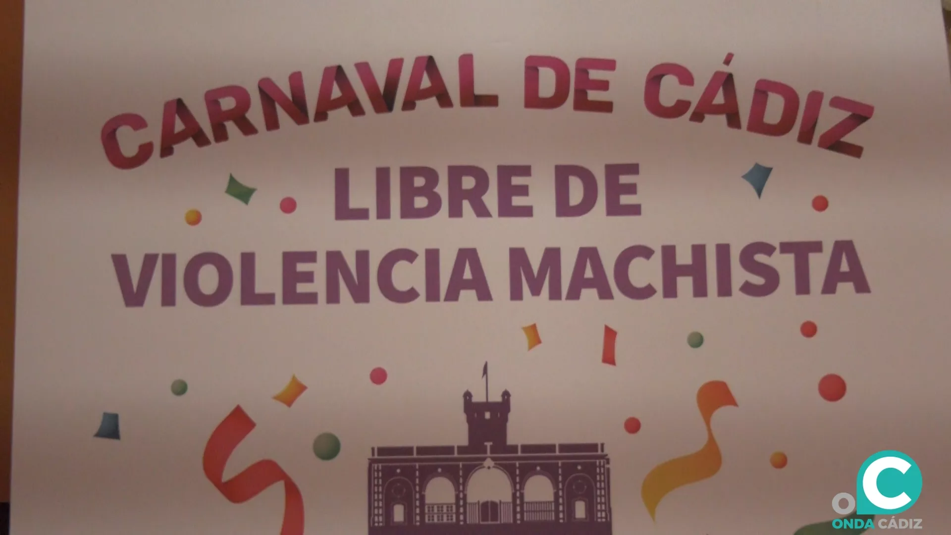 Imagen de la campaña municipal Carnaval de Cádiz, libre de violencia machista.