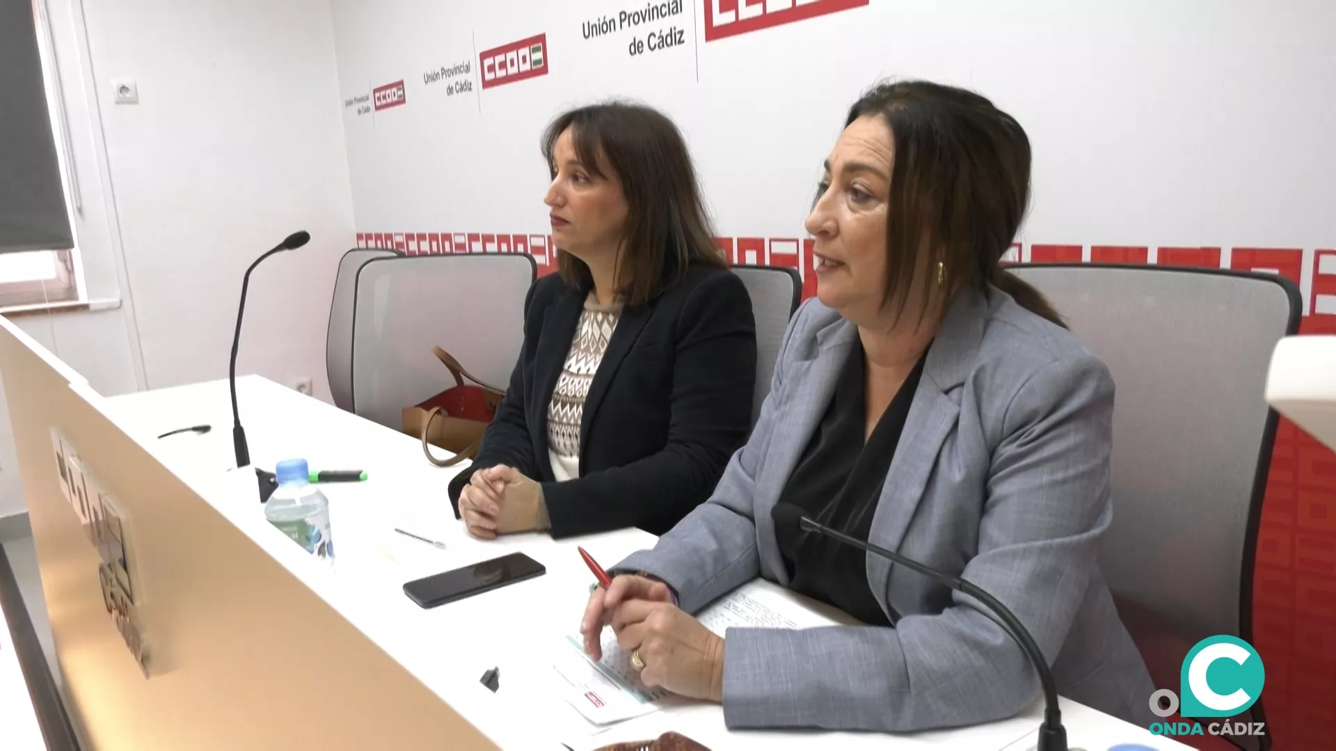 Rueda de prensa de CCOO Cádiz sobre el informe del mercado laboral. 