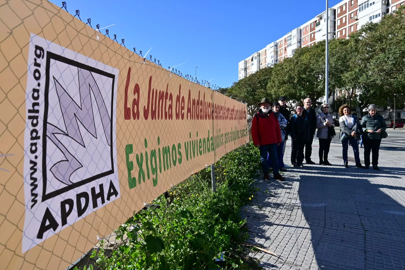 Acto revindicativo de APDHA en la zona de Puntales este martes