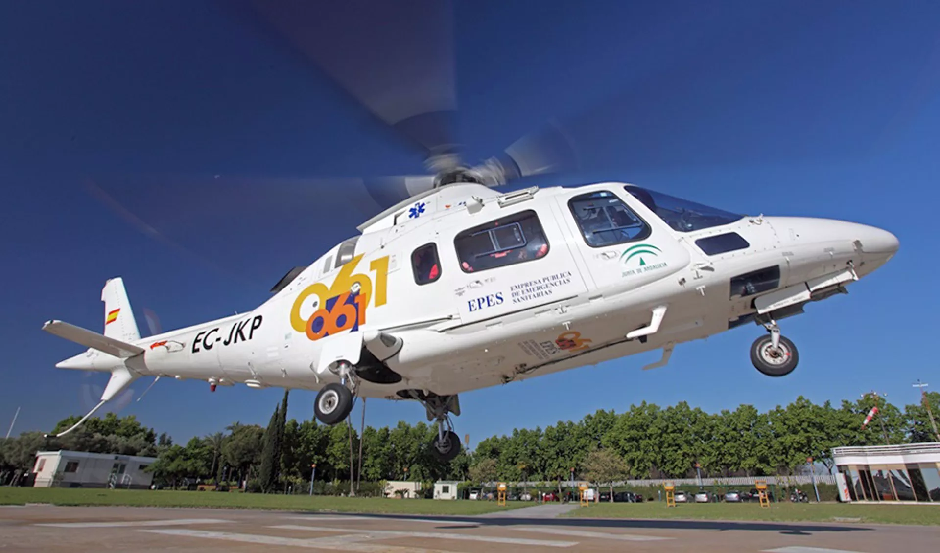  Helicóptero sanitario en una imagen de archivo