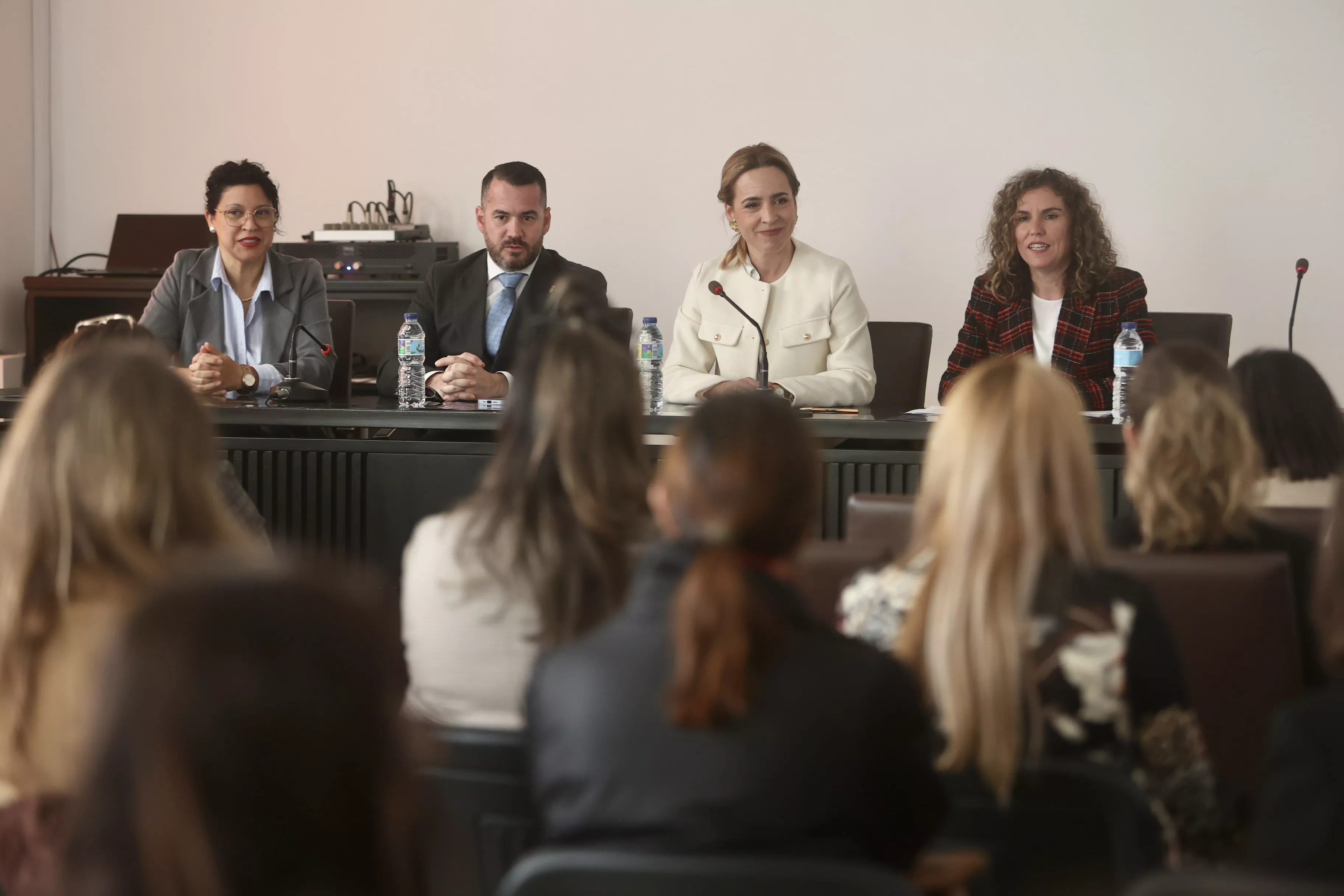 La presidenta de la Diputación, Almudena Martínez, se reúne con responsables de Igualdad.