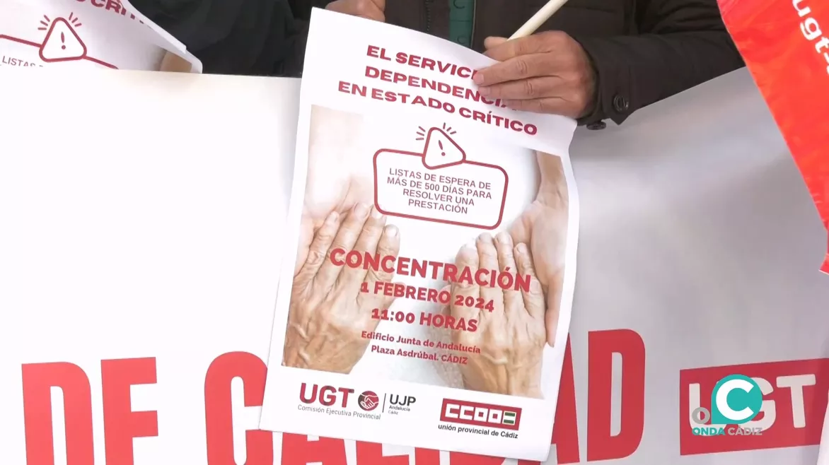 Manifestación de CCOO y UGT en Plaza Asdrúbal. 