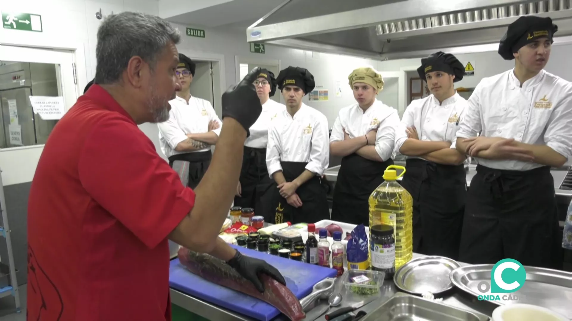 Uno de los momentos del taller de cocina dedicado al atún rojo.