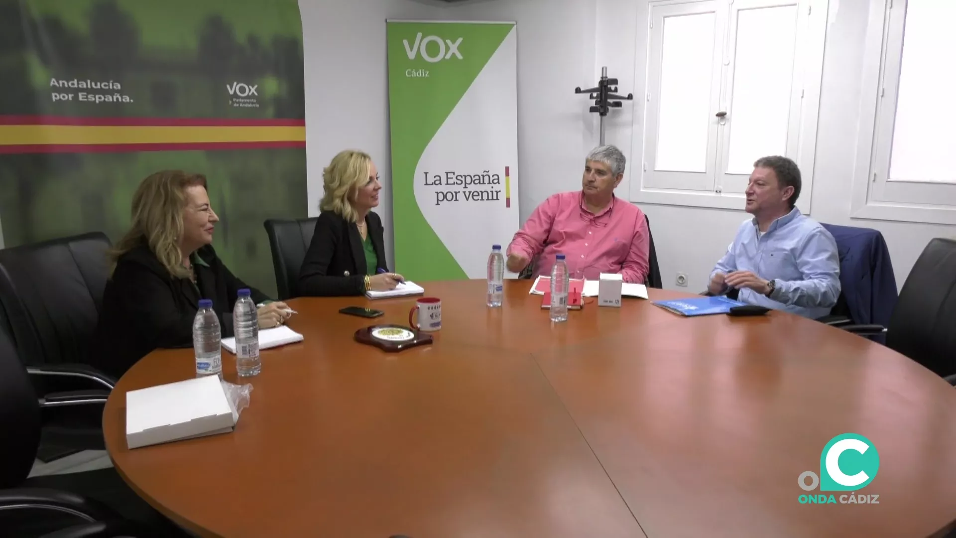 Blanca Armario, en el encuentro con los representantes sindicales de la Agencia Tributaria