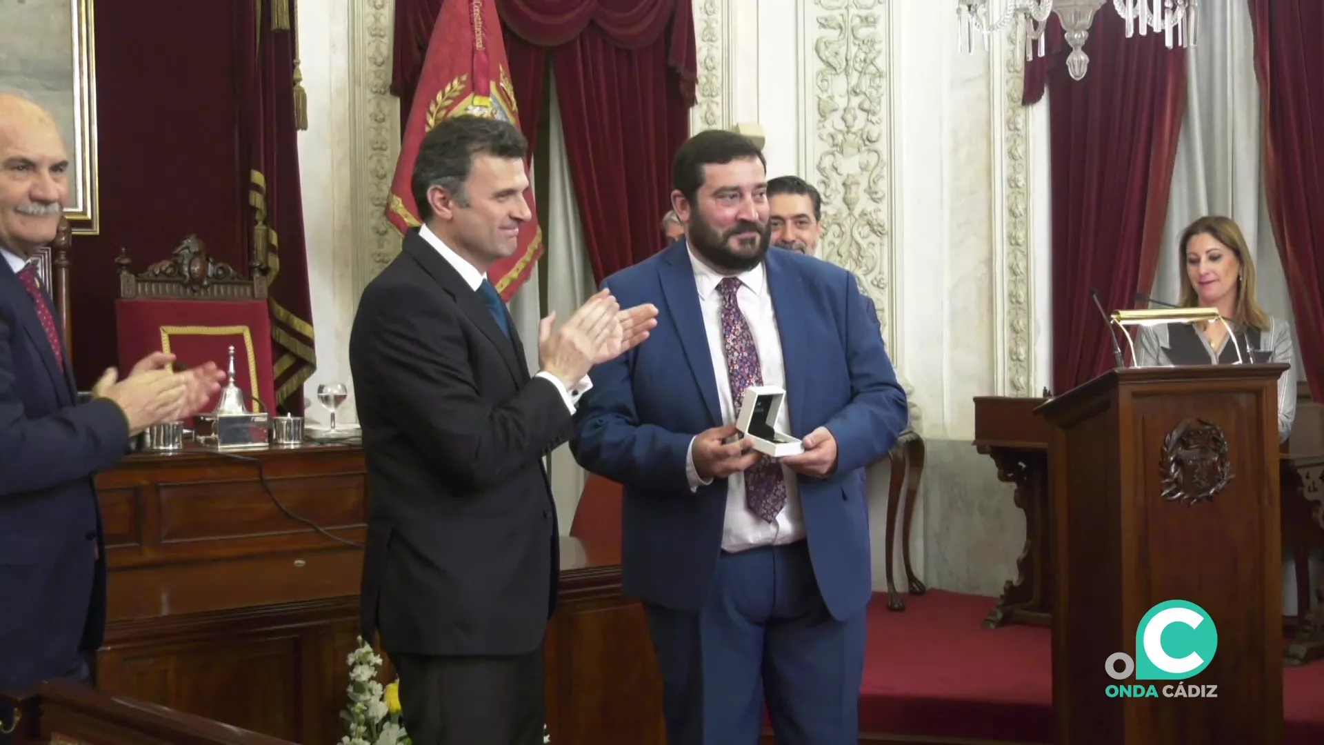 Fernando Díaz, en el acto de presentación en el Ayuntamiento de Cádiz