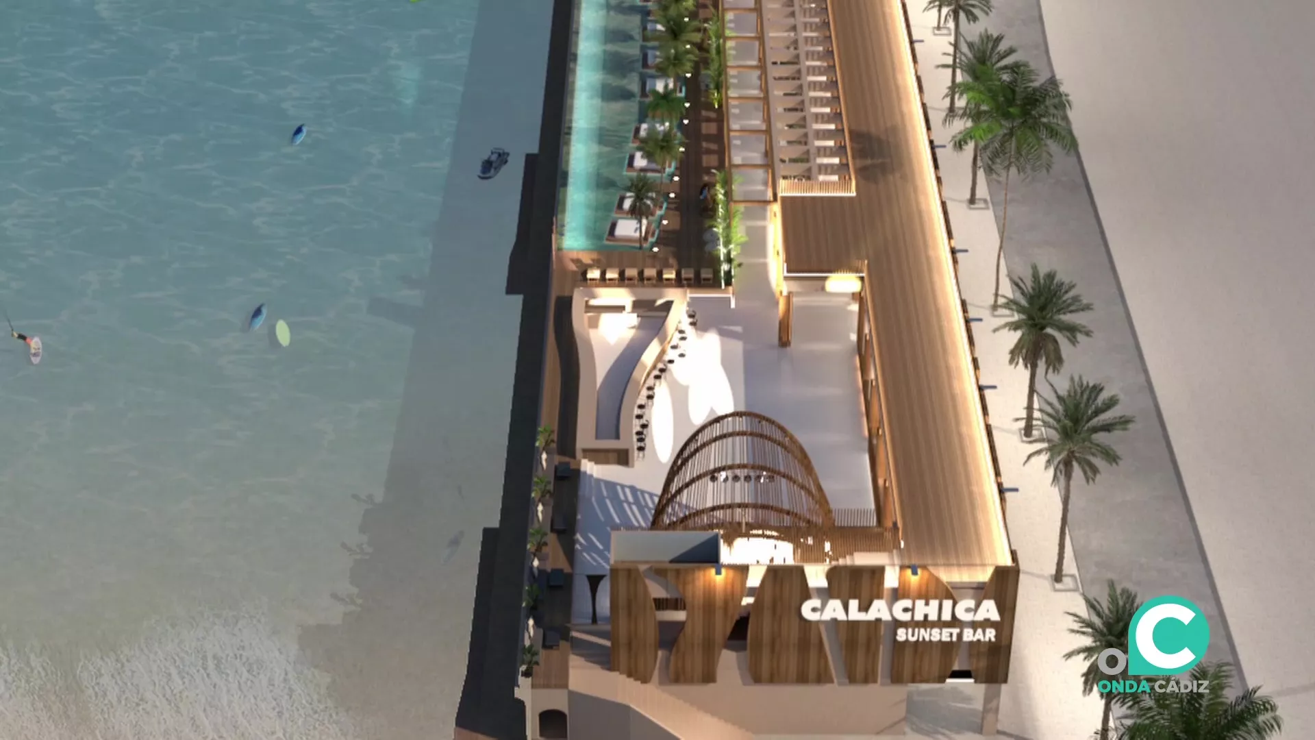 Detalle del nuevo proyecto de ocio y restauración, ‘Cala Chica Beach Club'