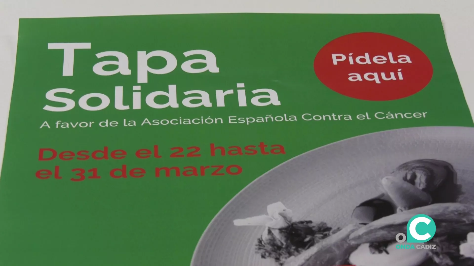 Detallle del cartel promocional de la ‘Tapa Solidaria’