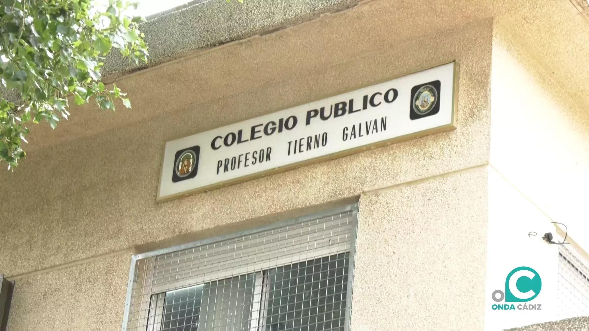 Fachada del CEIP Tierno Galván, donde se celebra la carrera solidaria. 