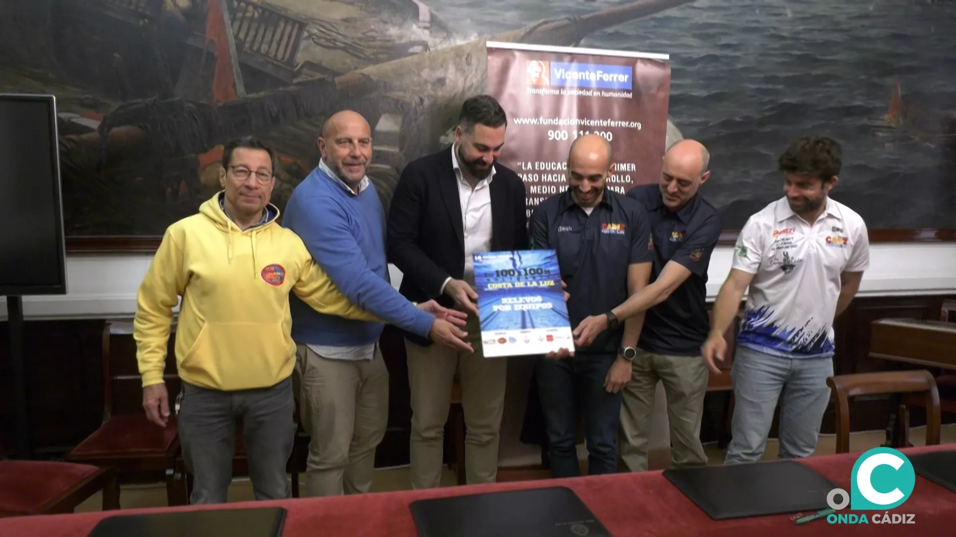 Imagen de la presentación del reto 100X100 solidario Cádiz Costa de la Luz.