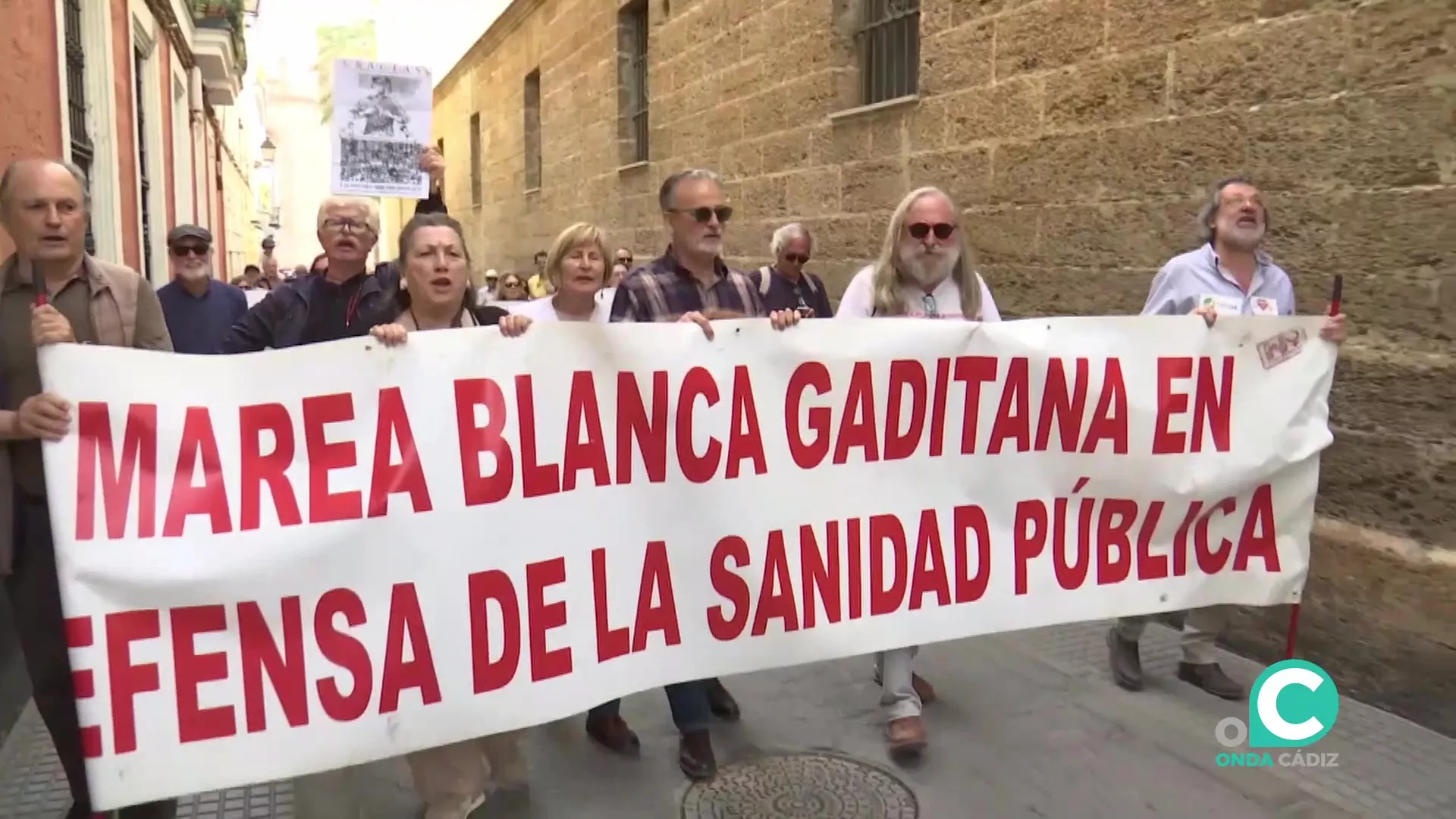 Manifestación de Marea Blanca desarrollada en Cádiz el pasado domingo.