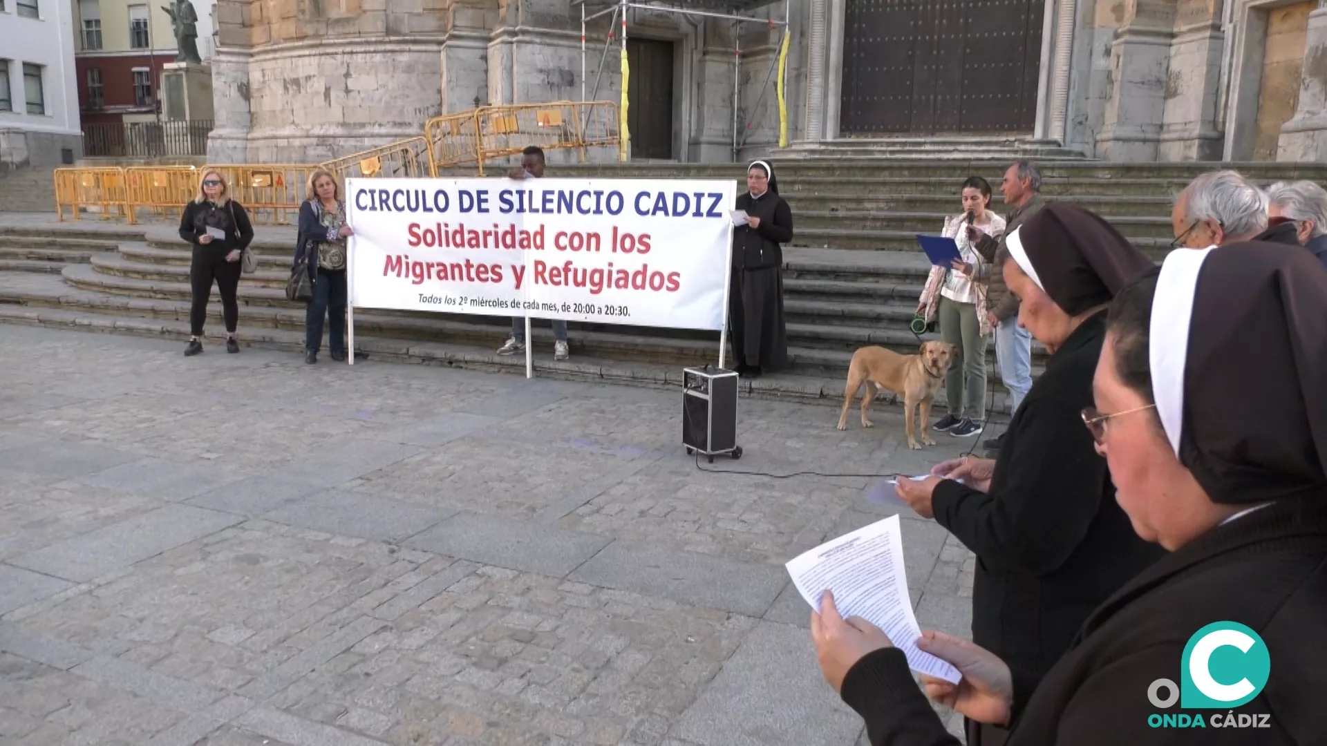 Concentración del Círculo de Silencio en la Plaza de la Catedral, este miércoles. 