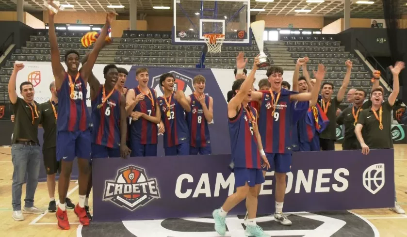 El Barça se proclama campeón cadete de España de Baloncesto en San Fernando.