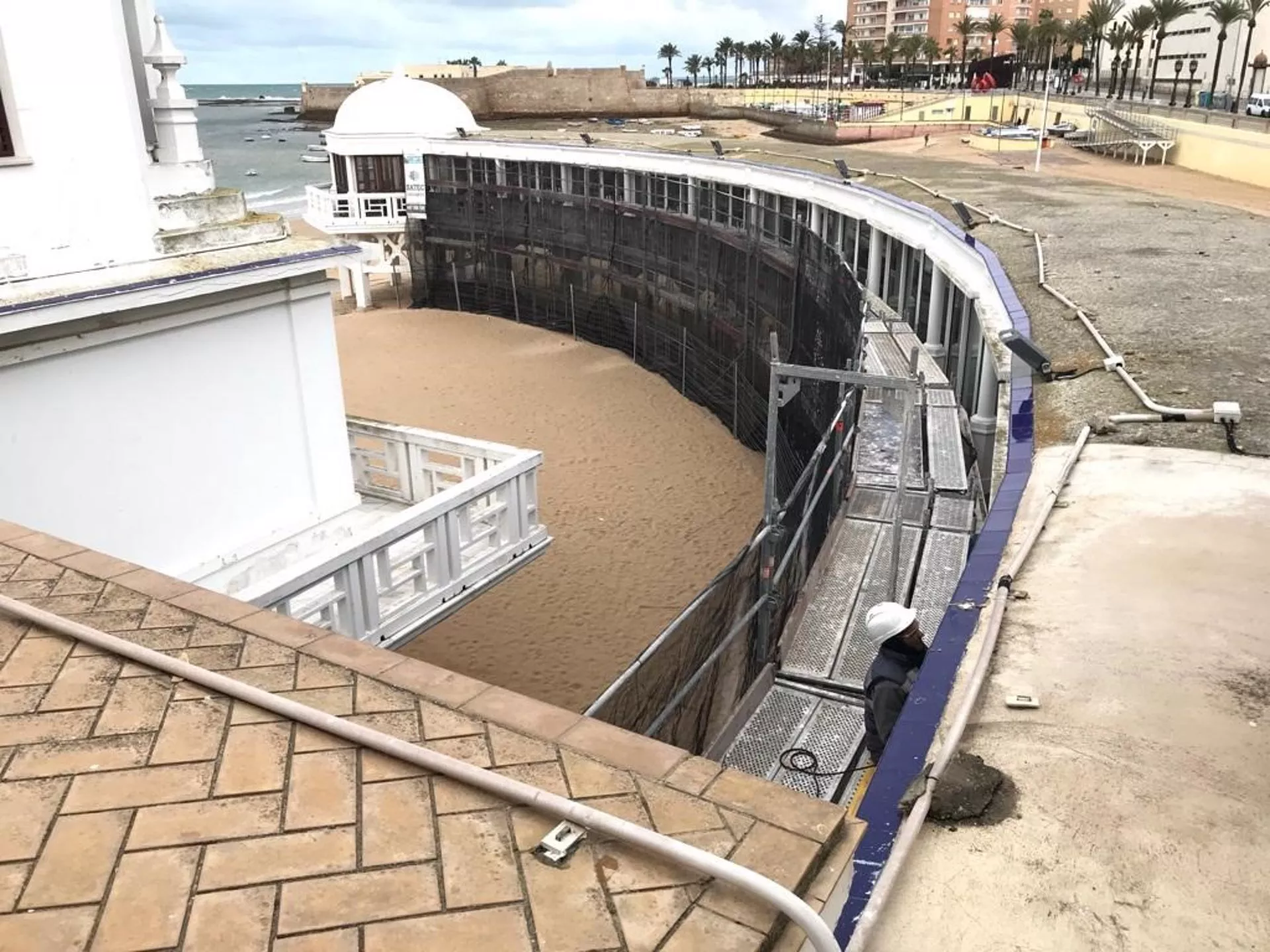 Obras de mantenimiento en el Centro de Arqueología Subacuática de Cádiz