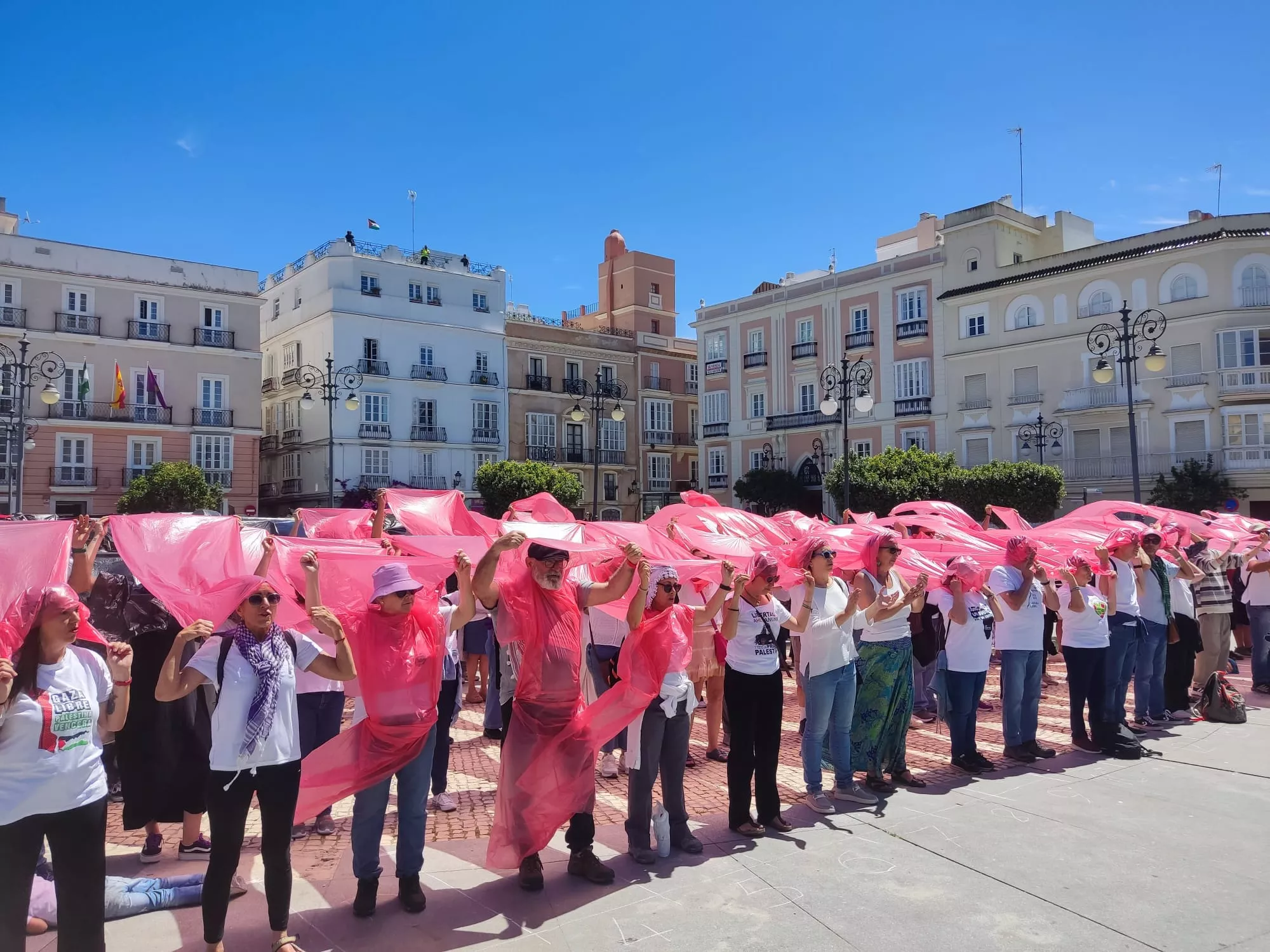 El acto estuvo convocado por la plataforma de Cádiz con Palestina