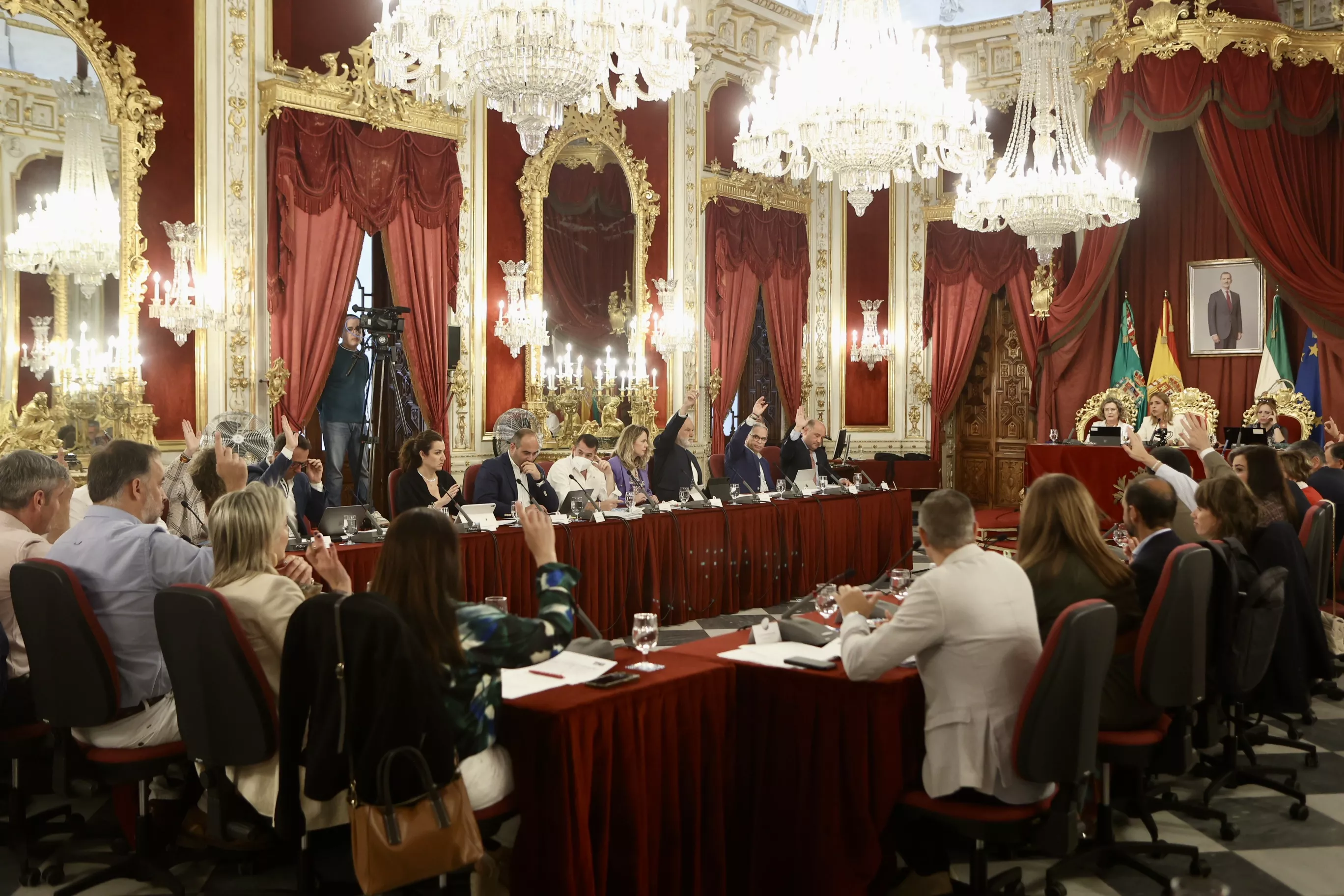 Un momento de la sesión celebrada en el Palacio provincial.