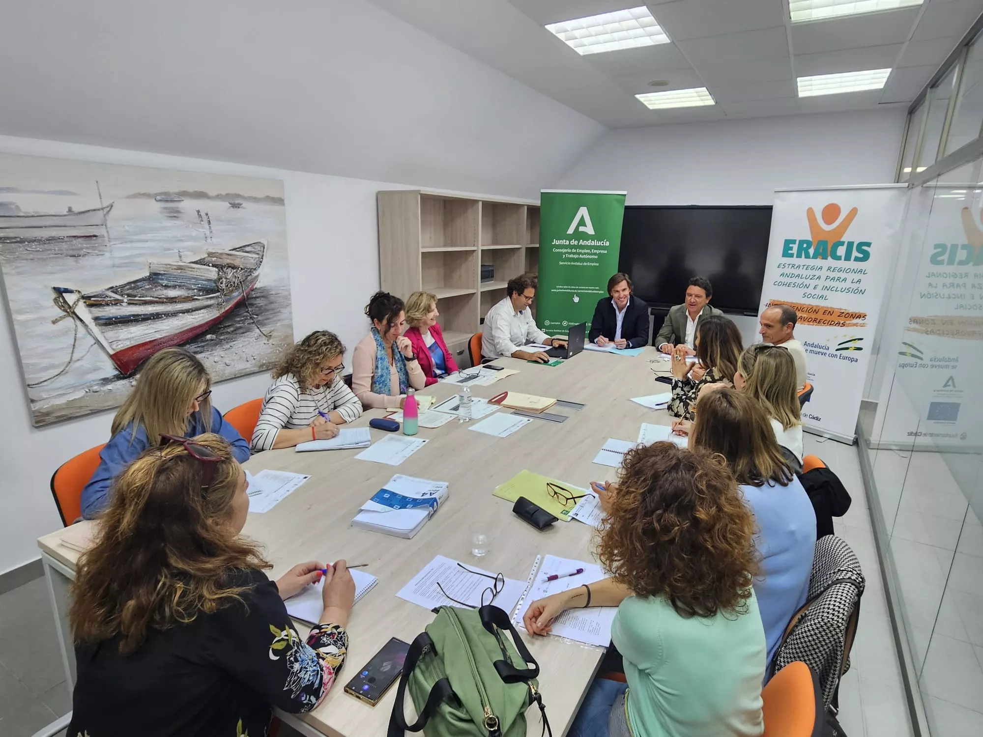 Un momento de la reunión presidida por el teniente de alcalde del Área de Desarrollo Social, Pablo Otero