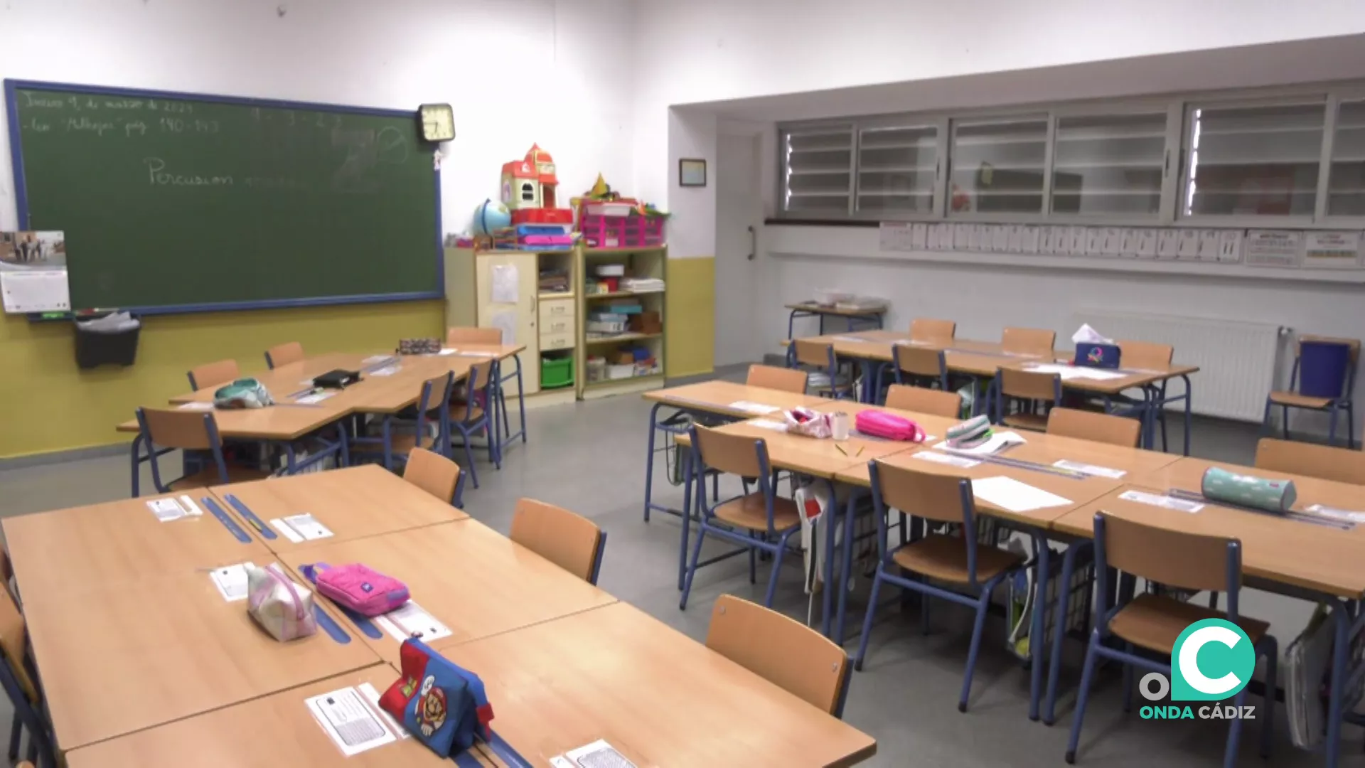 Aula de un colegio de Cádiz