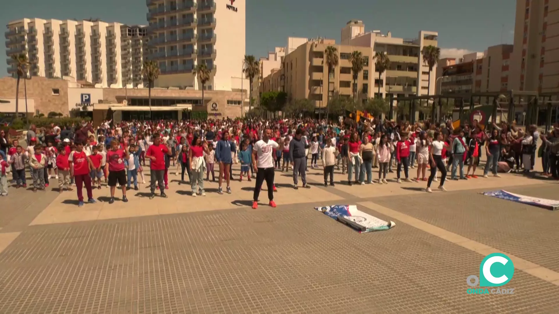 La coreografía se representó con la canción “Un monde a changer”