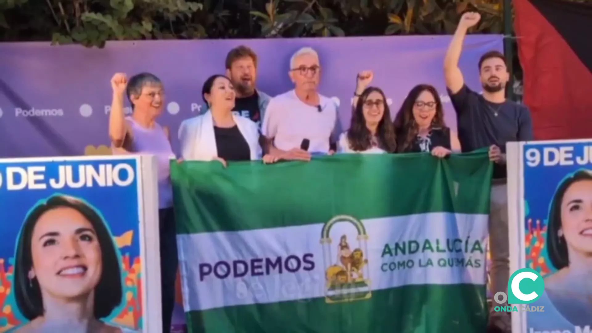 Cañamero en un mitín en la presente campaña de las elecciones europeas 2024