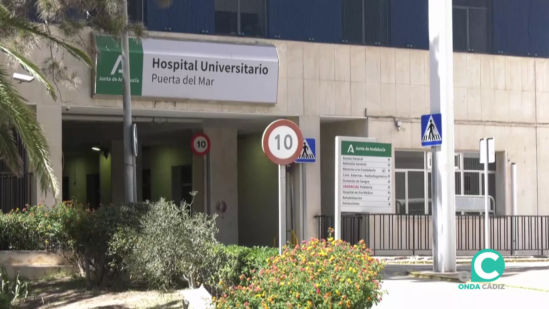 Acceso al hospital Puerta del Mar