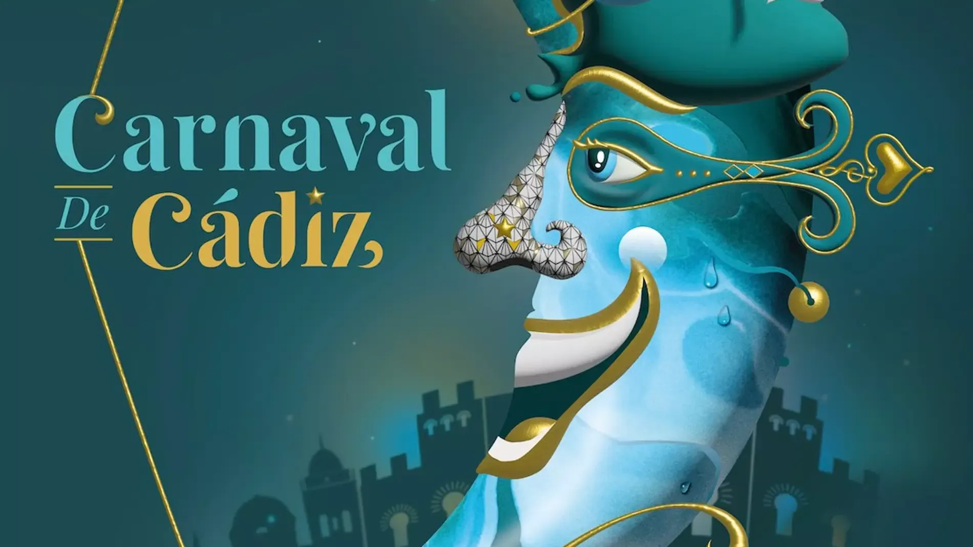 Imagen de la obra 'Hechizo de Luna Gaditana', ganador del concurso del cartel del Carnaval de Cádiz 2024.