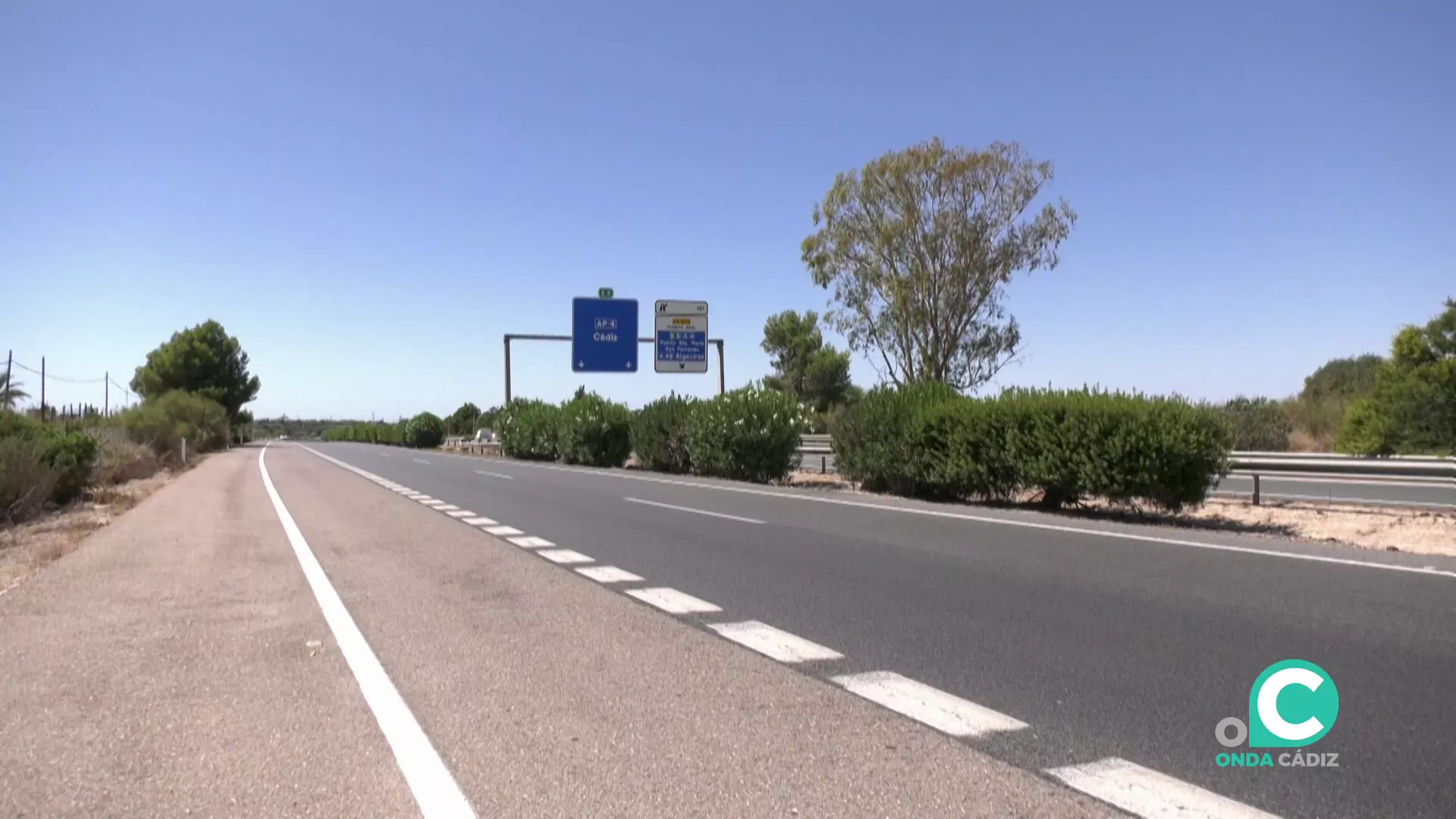 Una imagen de la autopista Cádiz-Sevilla