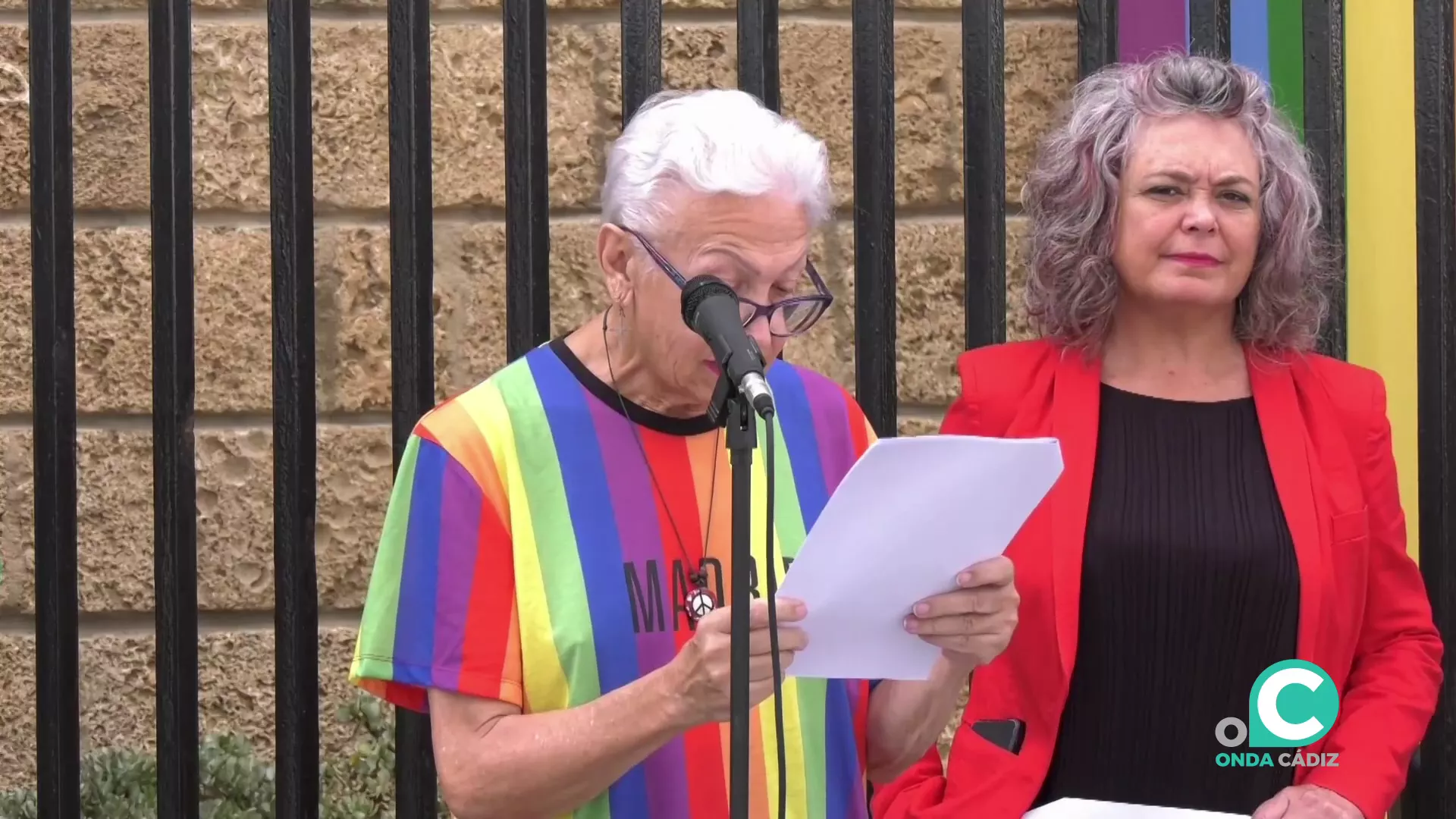 La subdelegada del Gobierno en Cádiz, Blanca Flores, ha presidido el acto reivindicativo a las puertas del edificio 