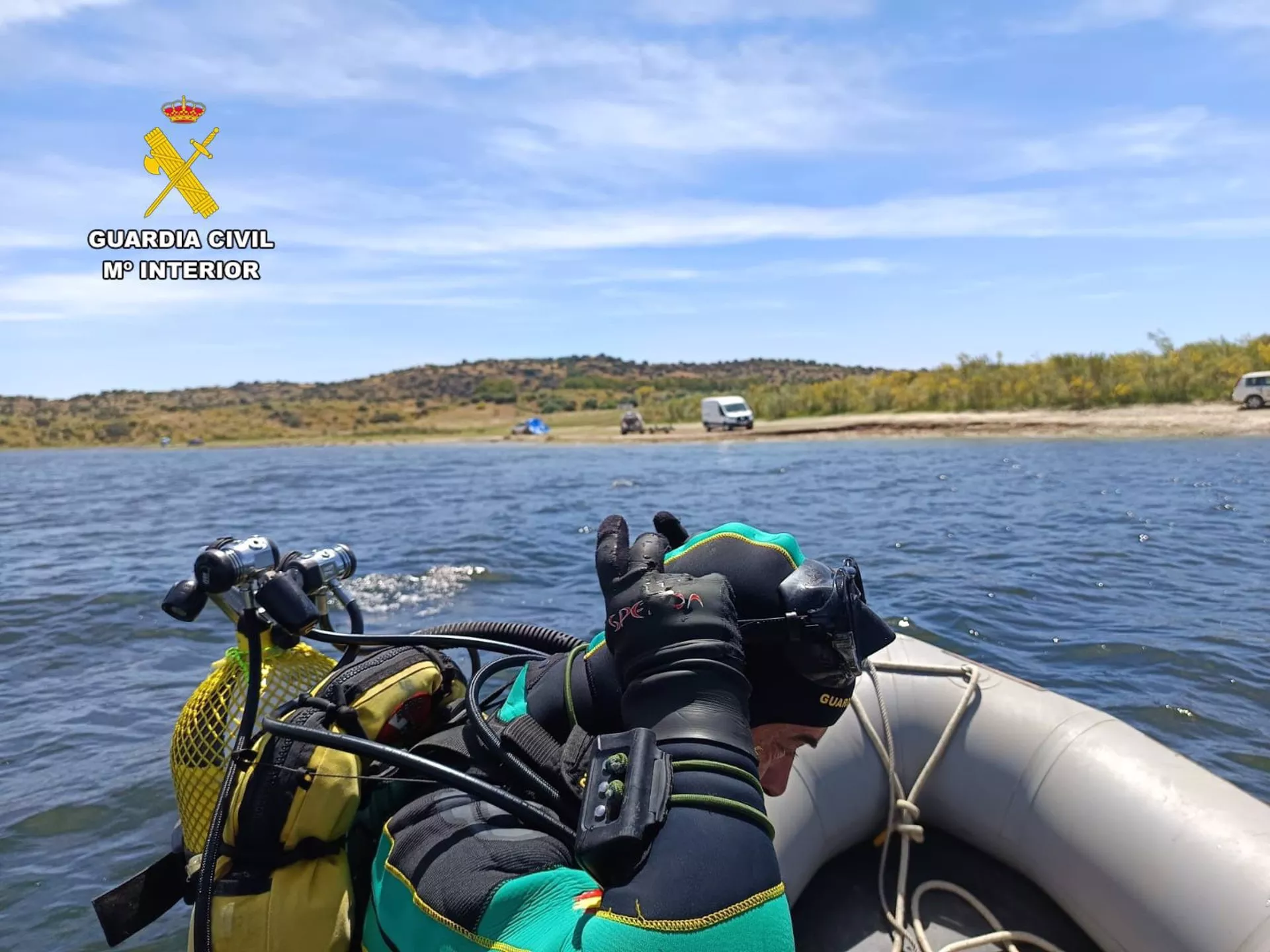 El Grupo Especial de Actividades Subacuáticas (GEAS) de la Guardia Civil participó en las labores de rastreo