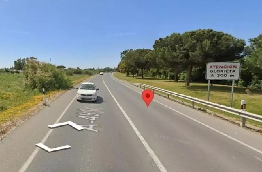 Punto de la A-491 donde ha tenido lugar el accidente.