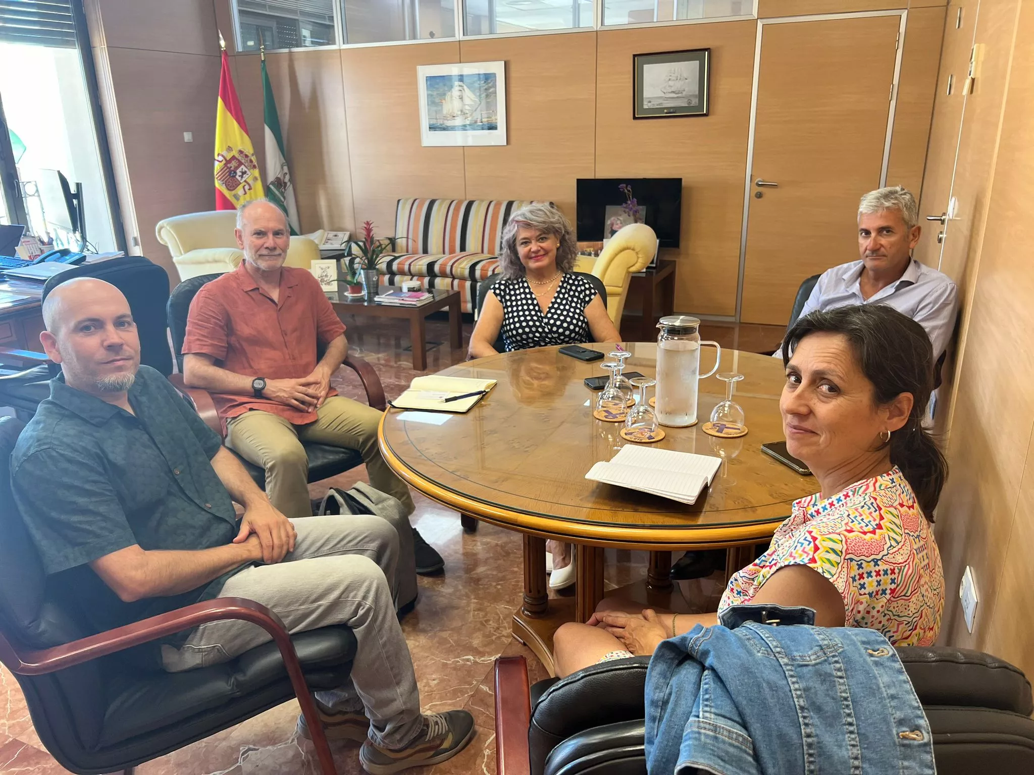 La subdelegada del Gobierno en Cádiz, Blanca Flores, preside la reunión de coordinación. 