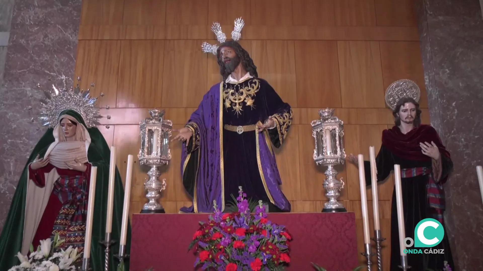 Las imágenes de la Oración en el Huerto en su actual sede de San Severiano. 