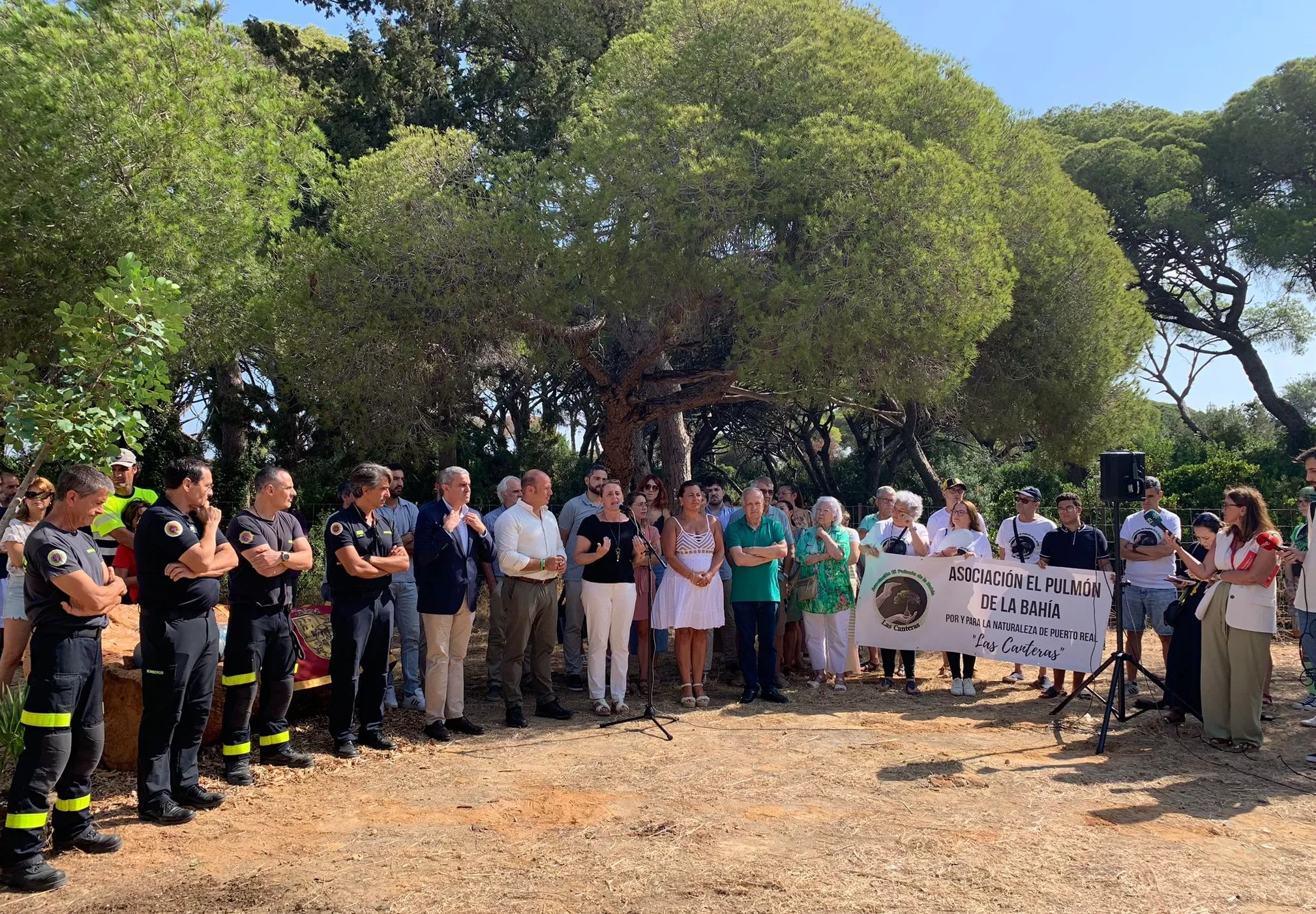 Imagen de uno de los actos que se han celebrado este 6 de agosto con motivo del primer aniversario del incendio de Las Canteras. 